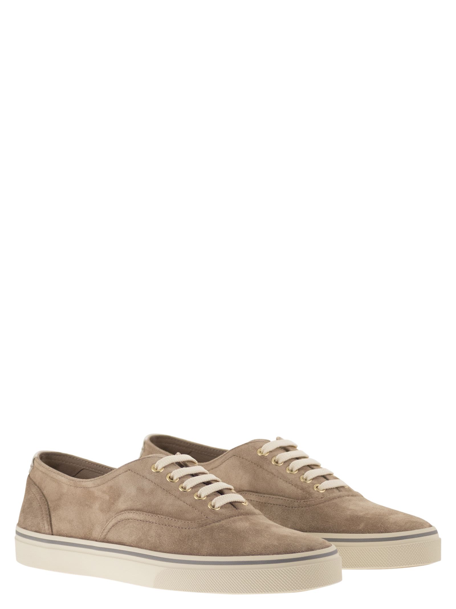 Brunello Cucinelli Men Reversed Calfskin Trainers BRUNELLO CUCINELLI