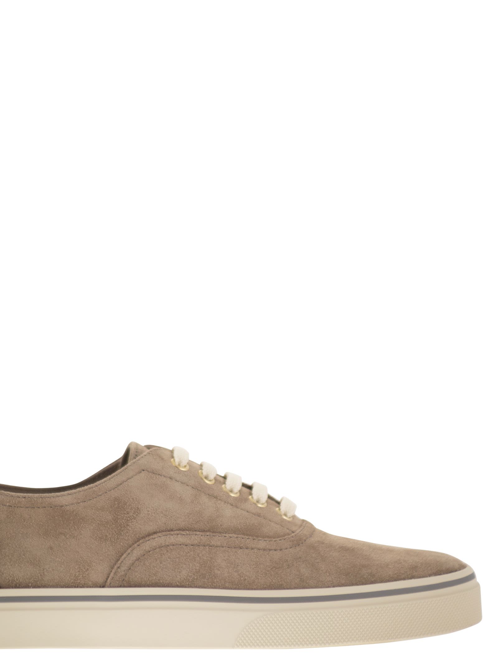 Brunello Cucinelli Men Reversed Calfskin Trainers BRUNELLO CUCINELLI