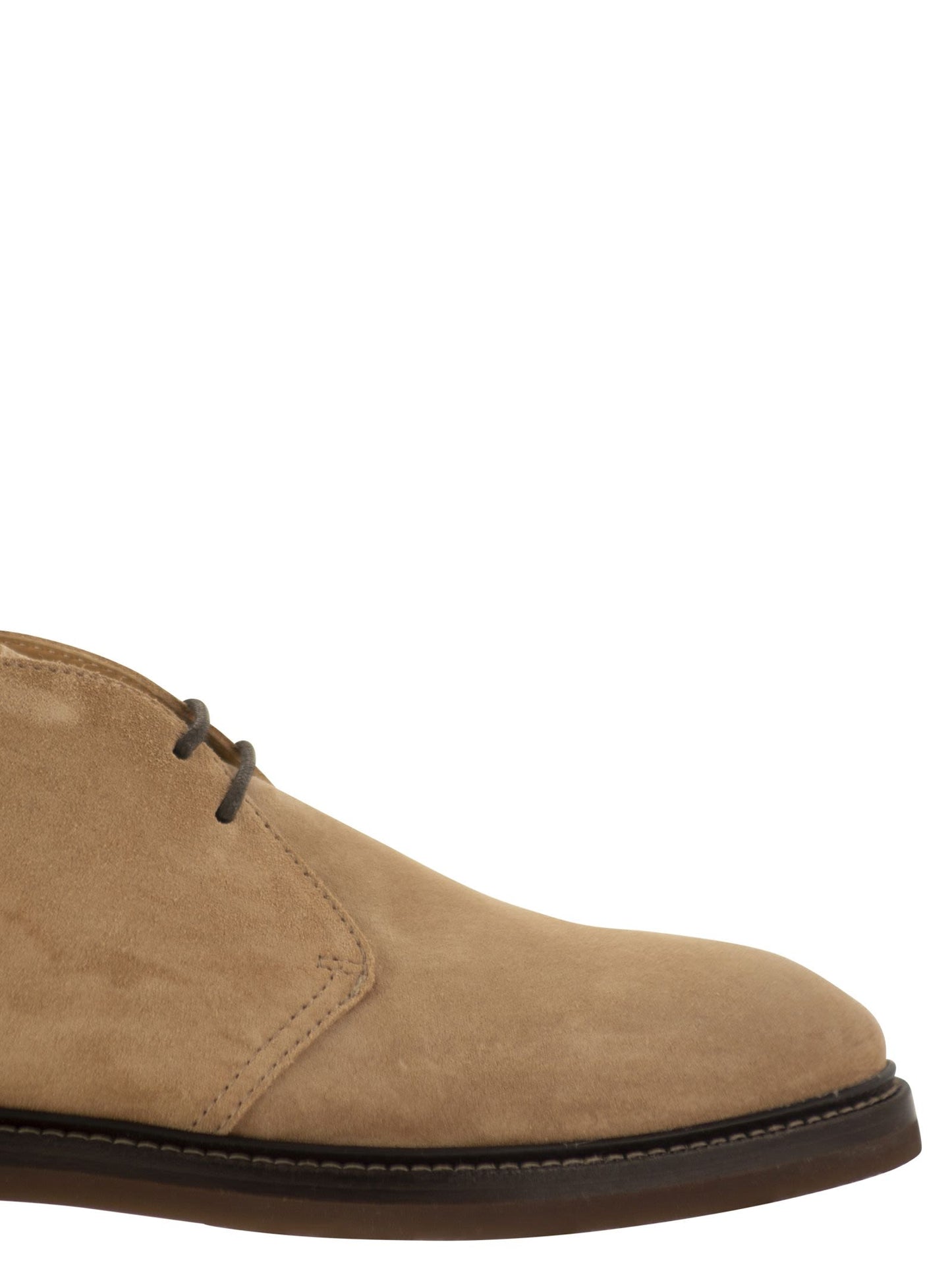Brunello Cucinelli Men Suede Desert Boots With Rubber Sole BRUNELLO CUCINELLI