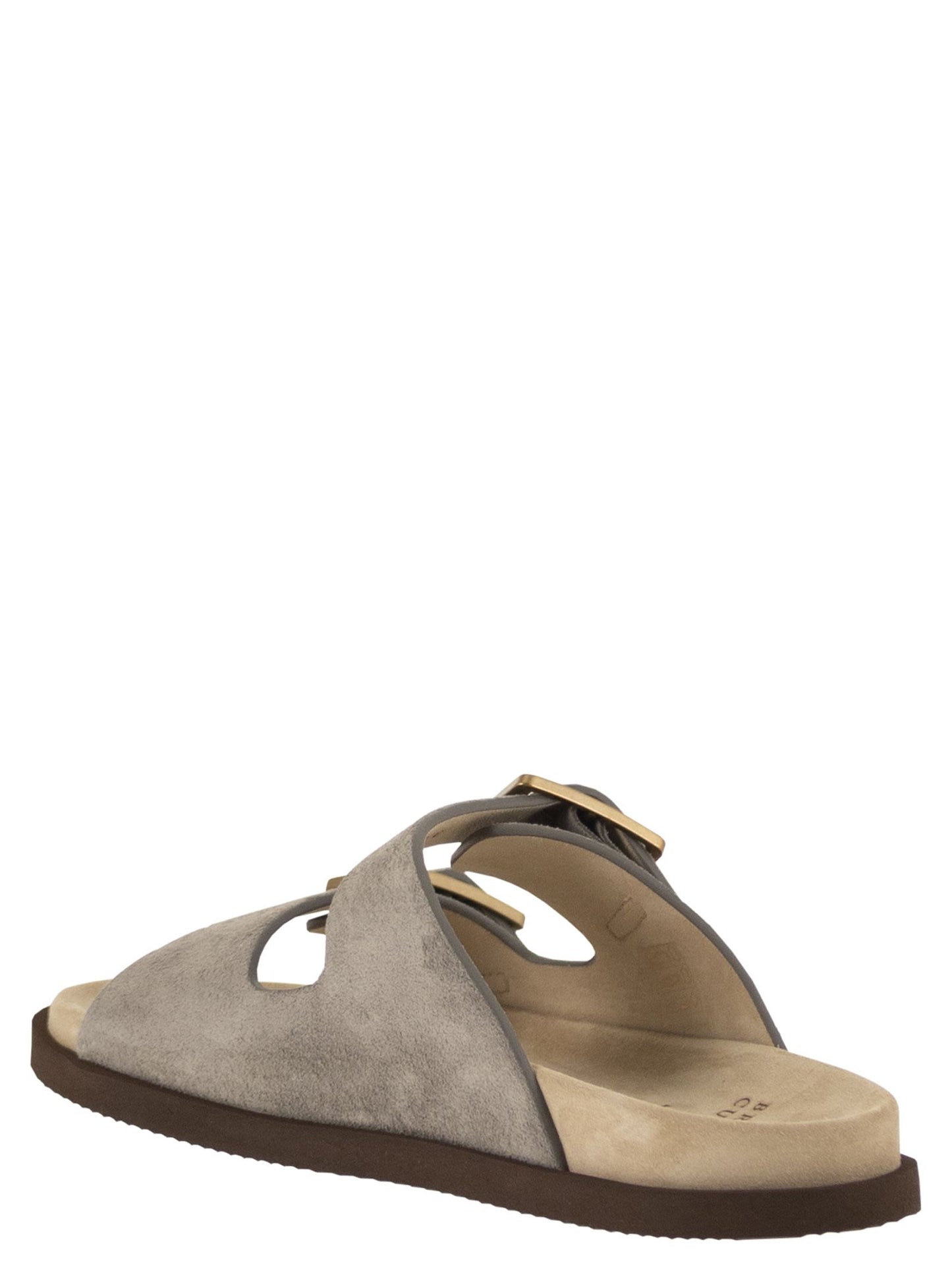 Brunello Cucinelli Men Urban Slides In Washed Suede BRUNELLO CUCINELLI