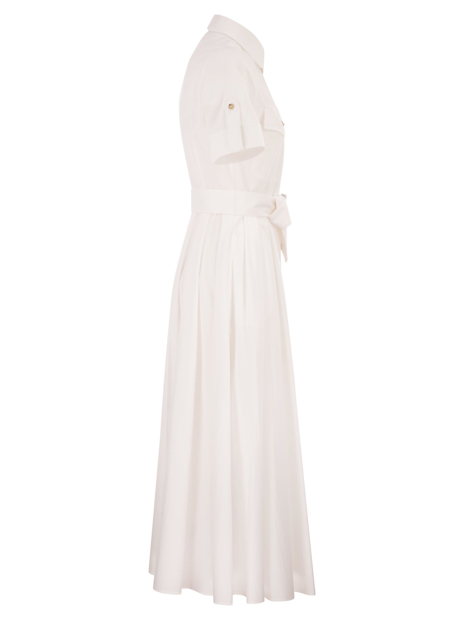 Fay Women Stretch Cotton Poplin Shirt Dress FAY