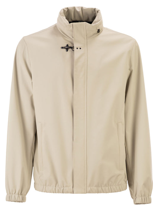 Fay Men Short Travel Bomber Jacket In Stretch Nylon FAY