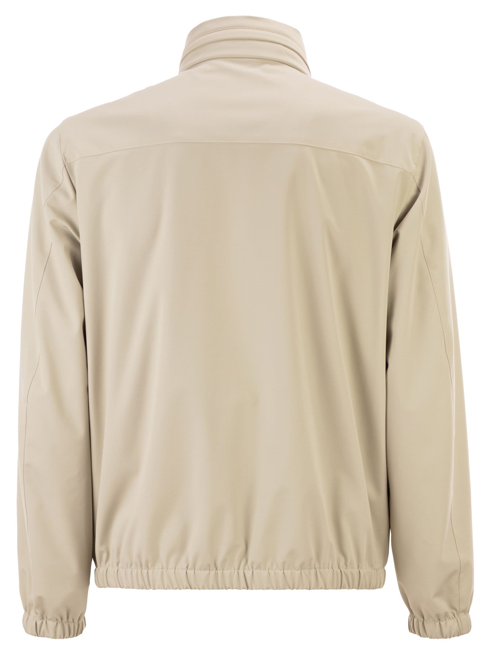Fay Men Short Travel Bomber Jacket In Stretch Nylon FAY