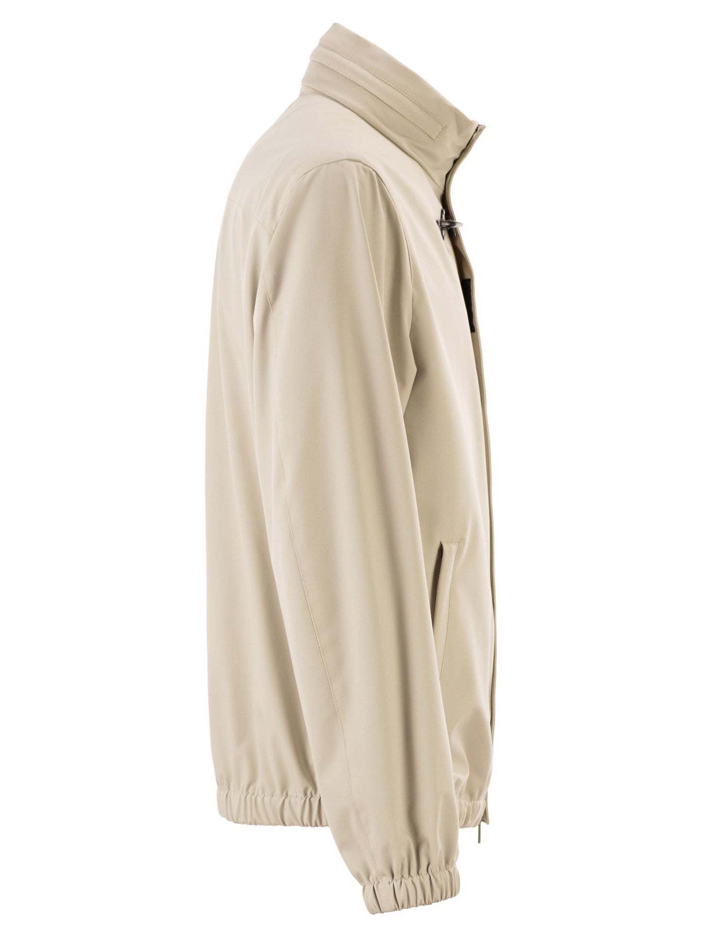 Fay Men Short Travel Bomber Jacket In Stretch Nylon FAY