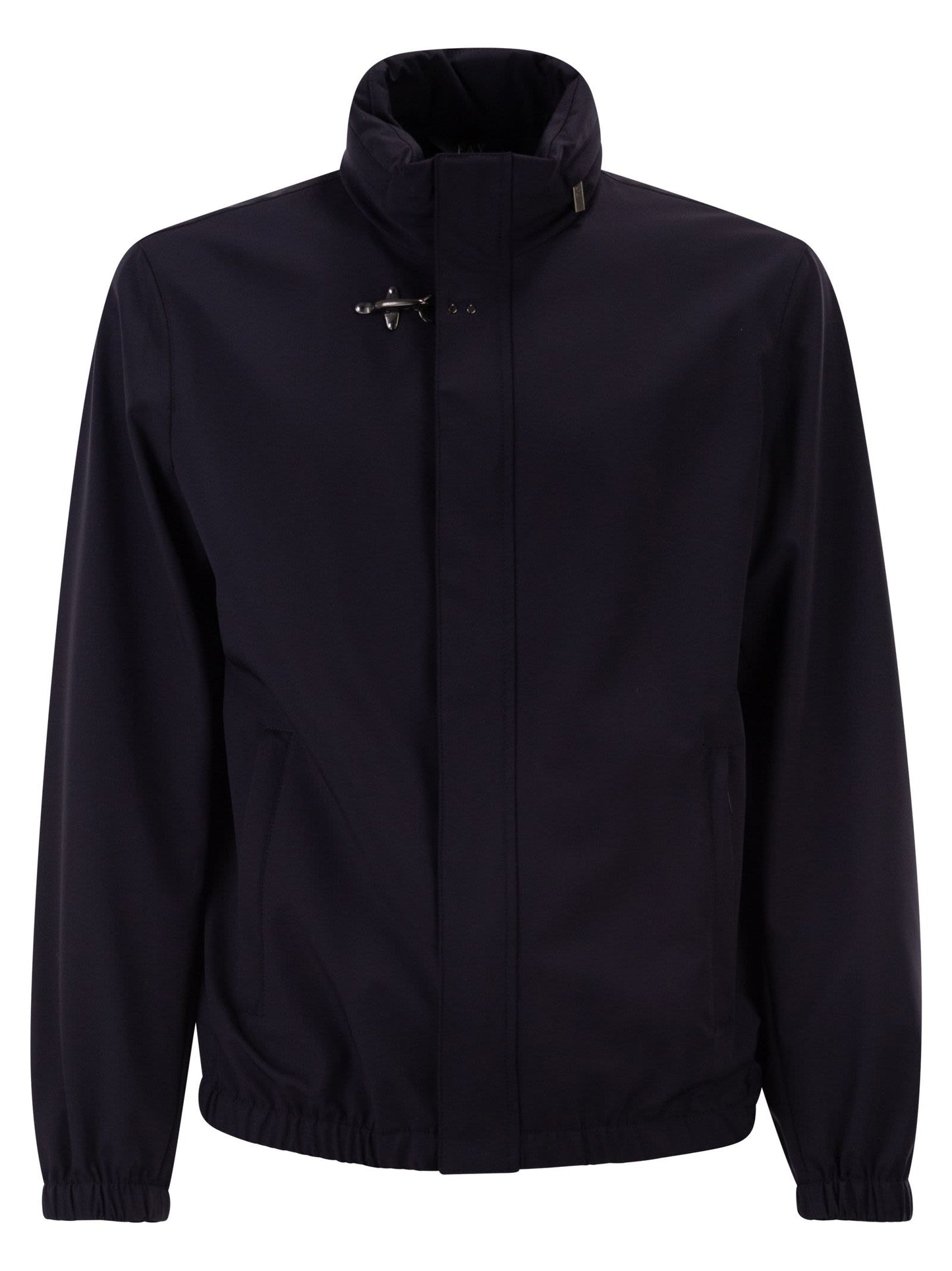 Fay Men Short Travel Bomber Jacket In Stretch Nylon FAY