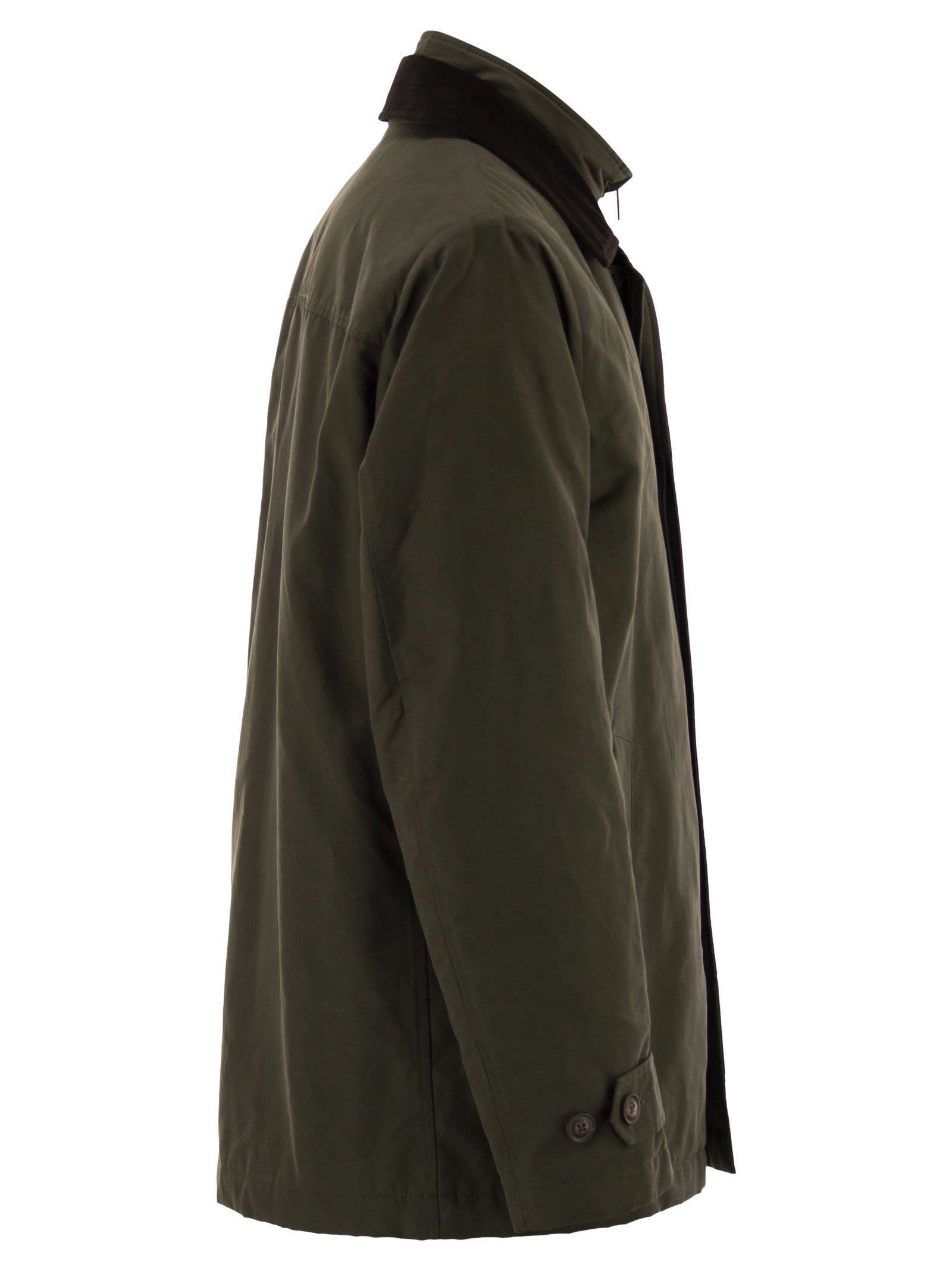 Fay Men Short Morning Raincoat In Cotton And Nylon Faille FAY