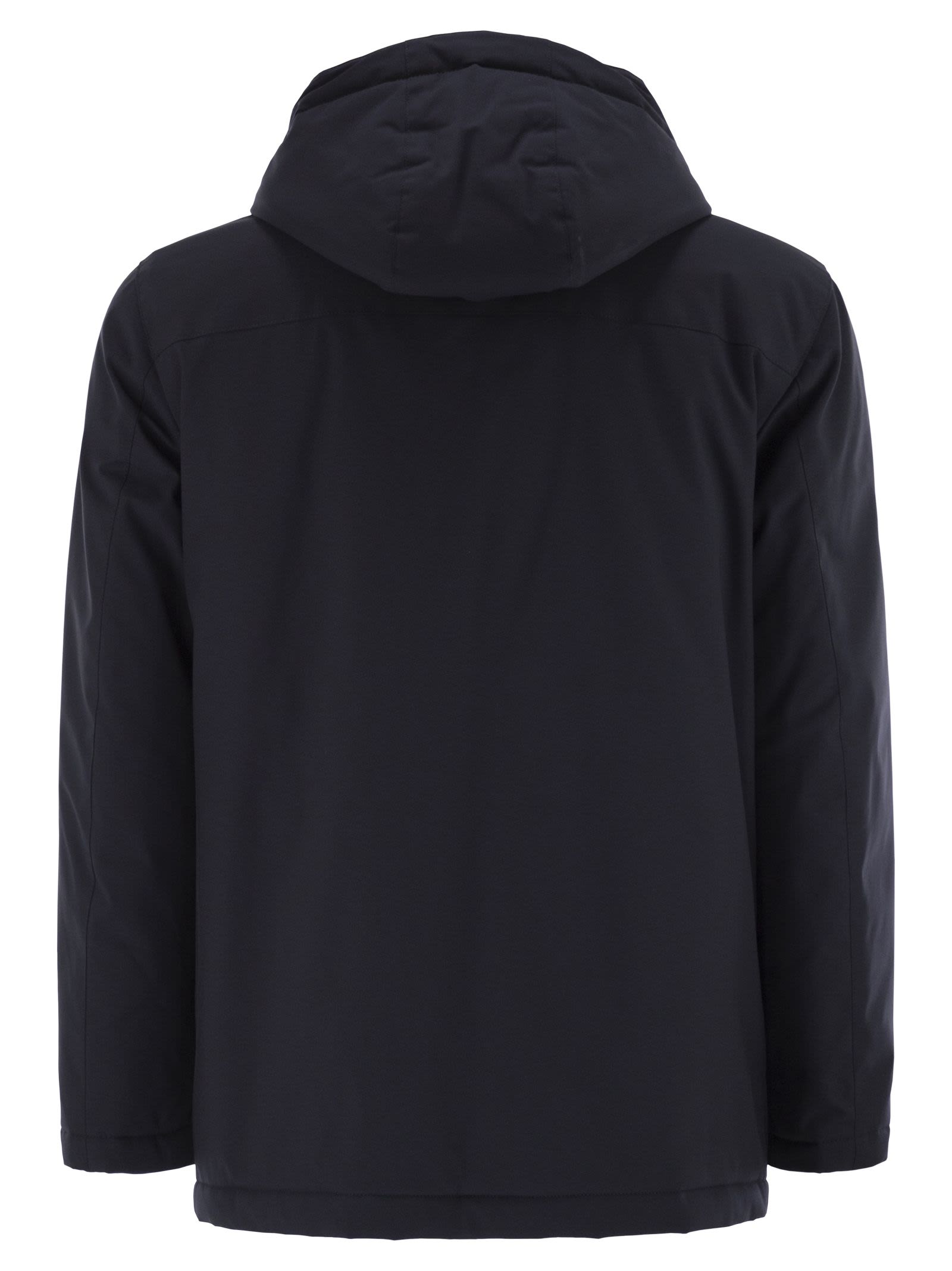 Fay Men Short Parka In Technical Gabardine FAY