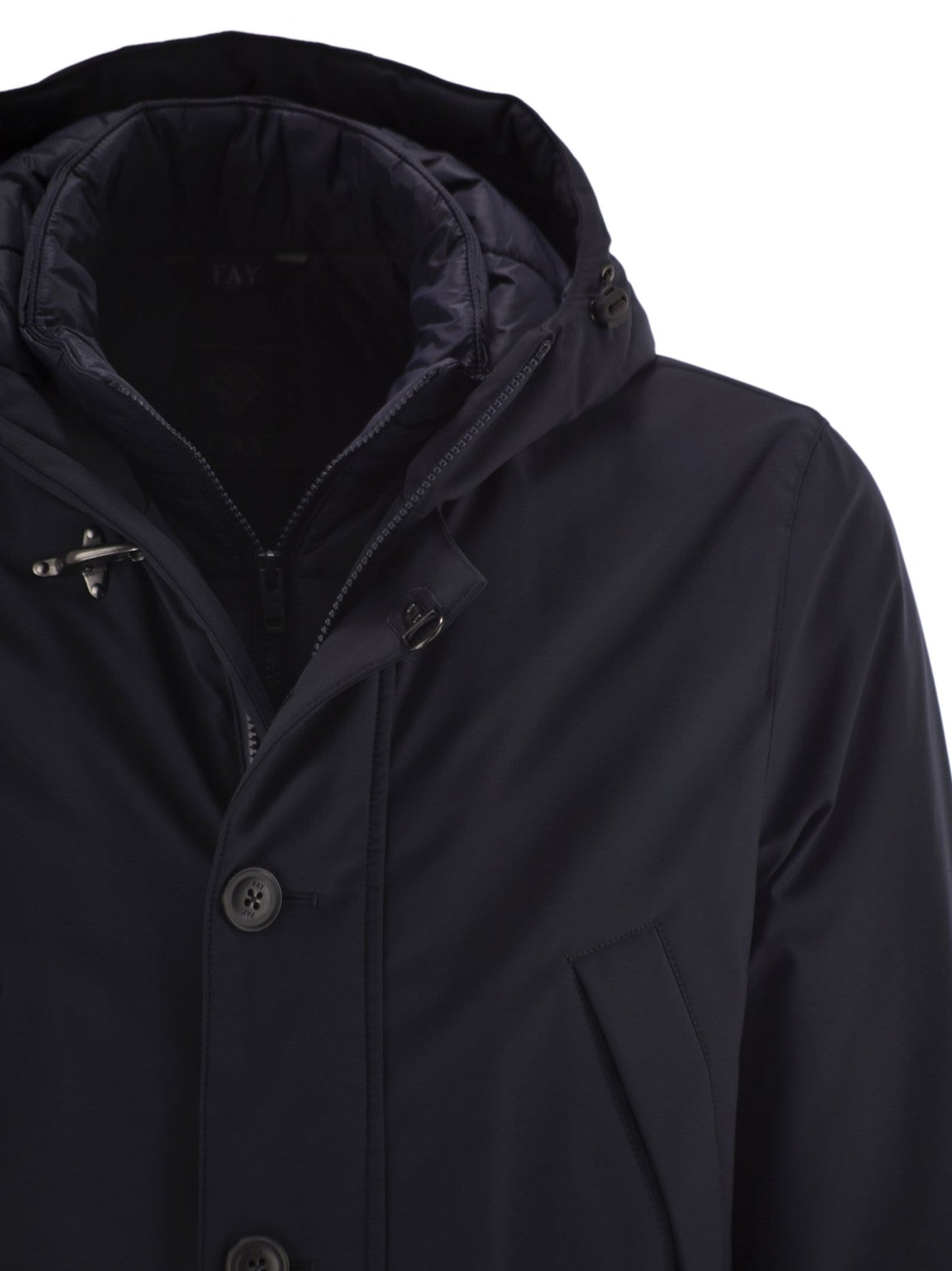 Fay Men Short Parka In Technical Gabardine FAY