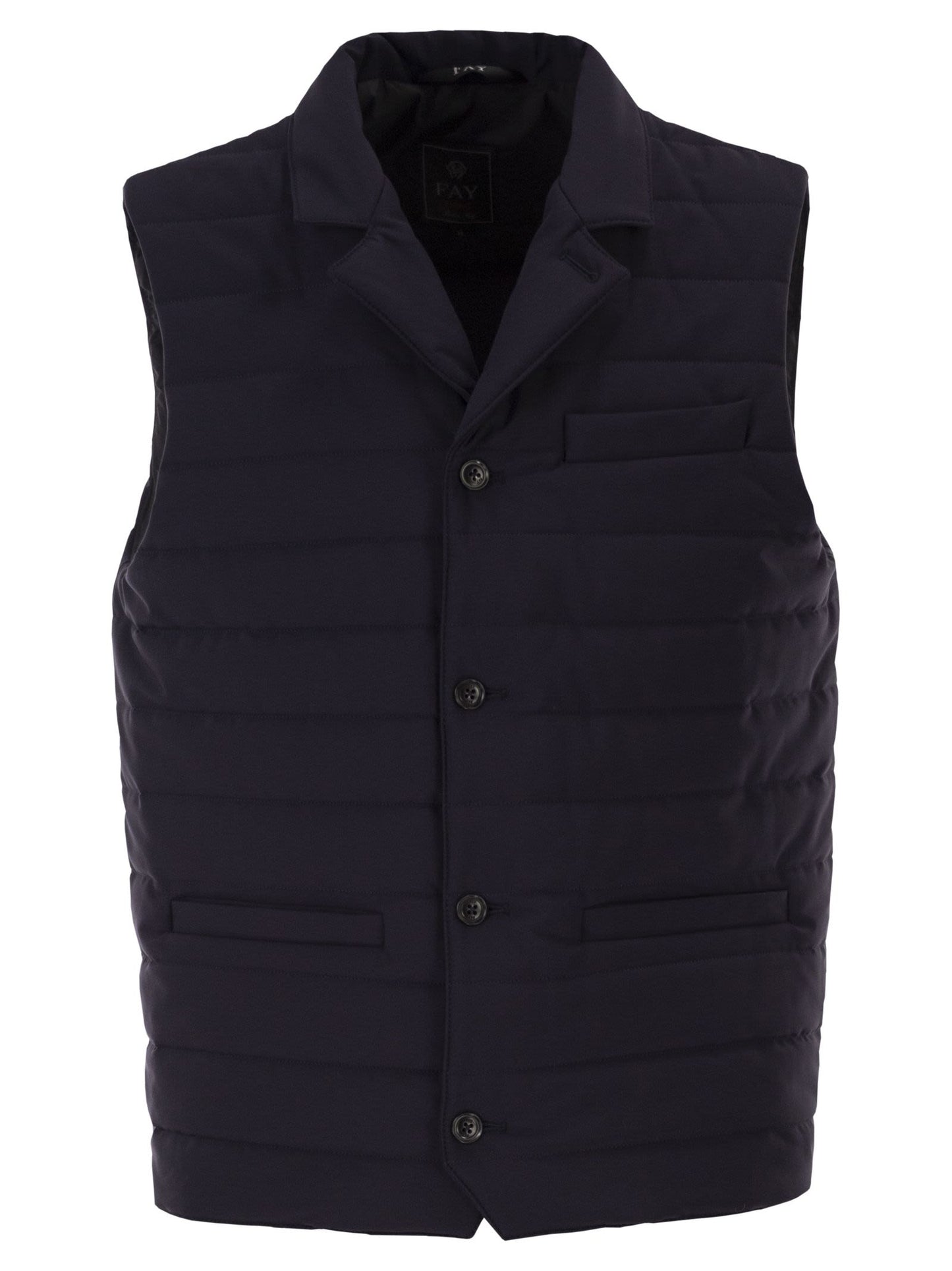 Fay Men Quilted Stretch Nylon Waistcoat