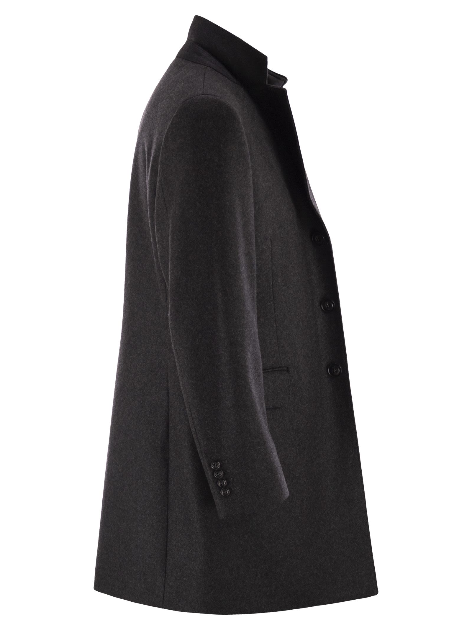 Fay Men Double Coat In Wool And Cashmere Cloth FAY