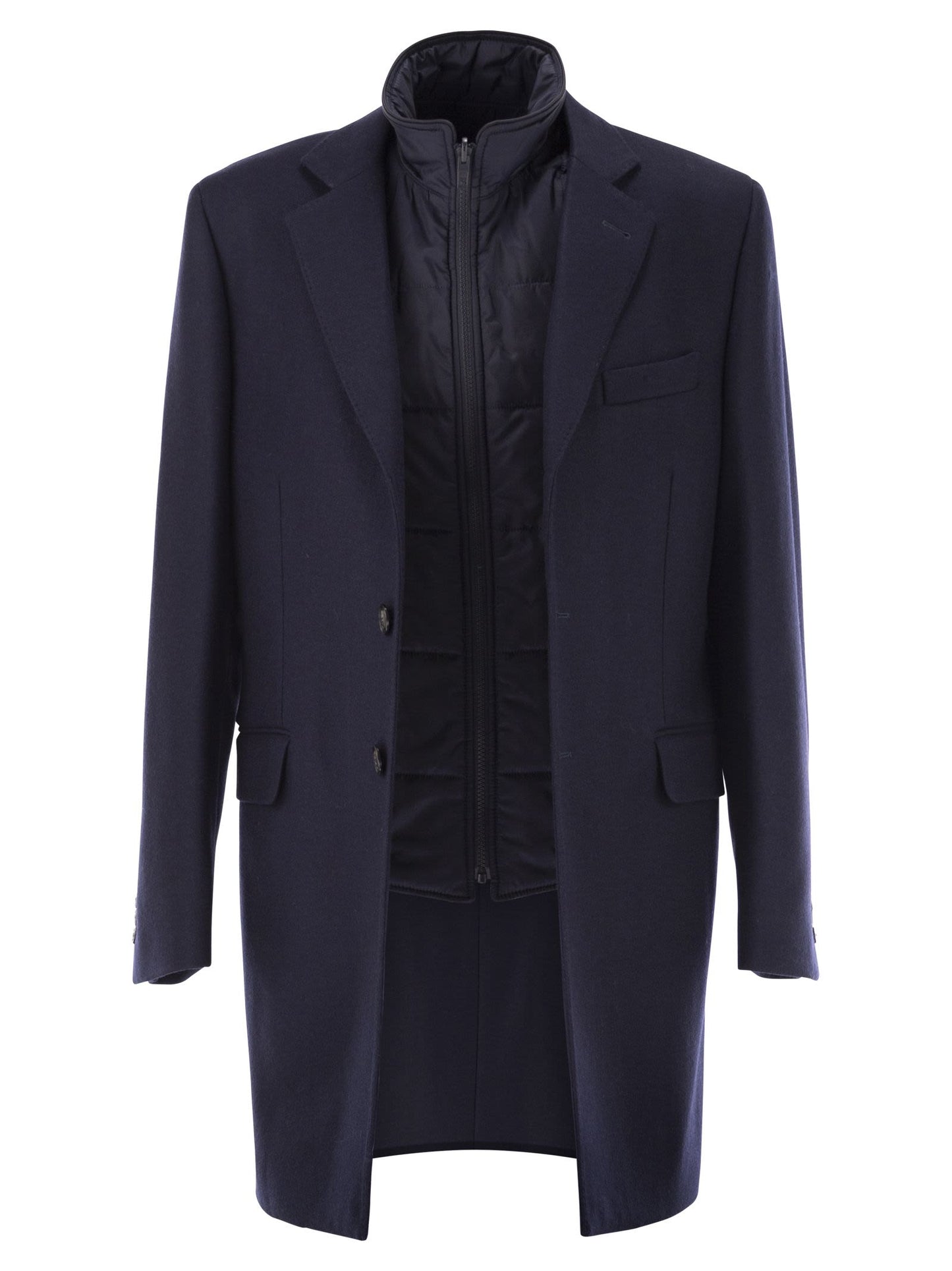 Fay Men Double Coat In Wool And Cashmere Cloth FAY