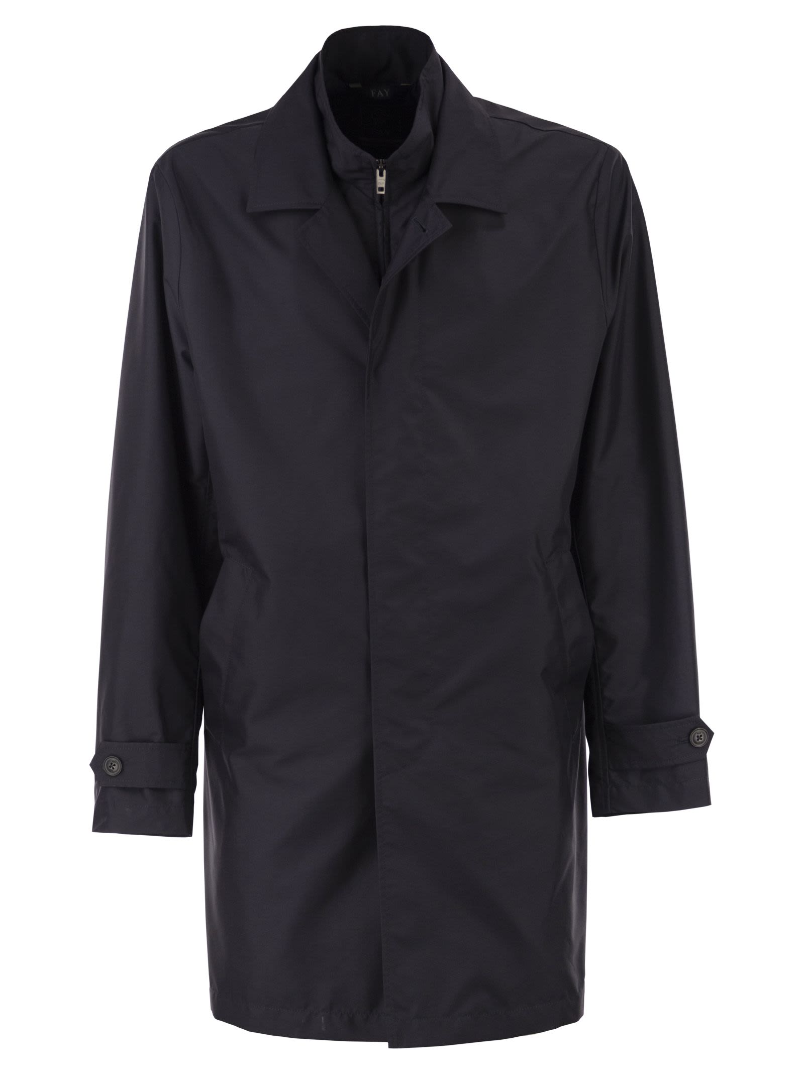 Fay Men Morning Coat In Water-Repellent Technical Poplin FAY
