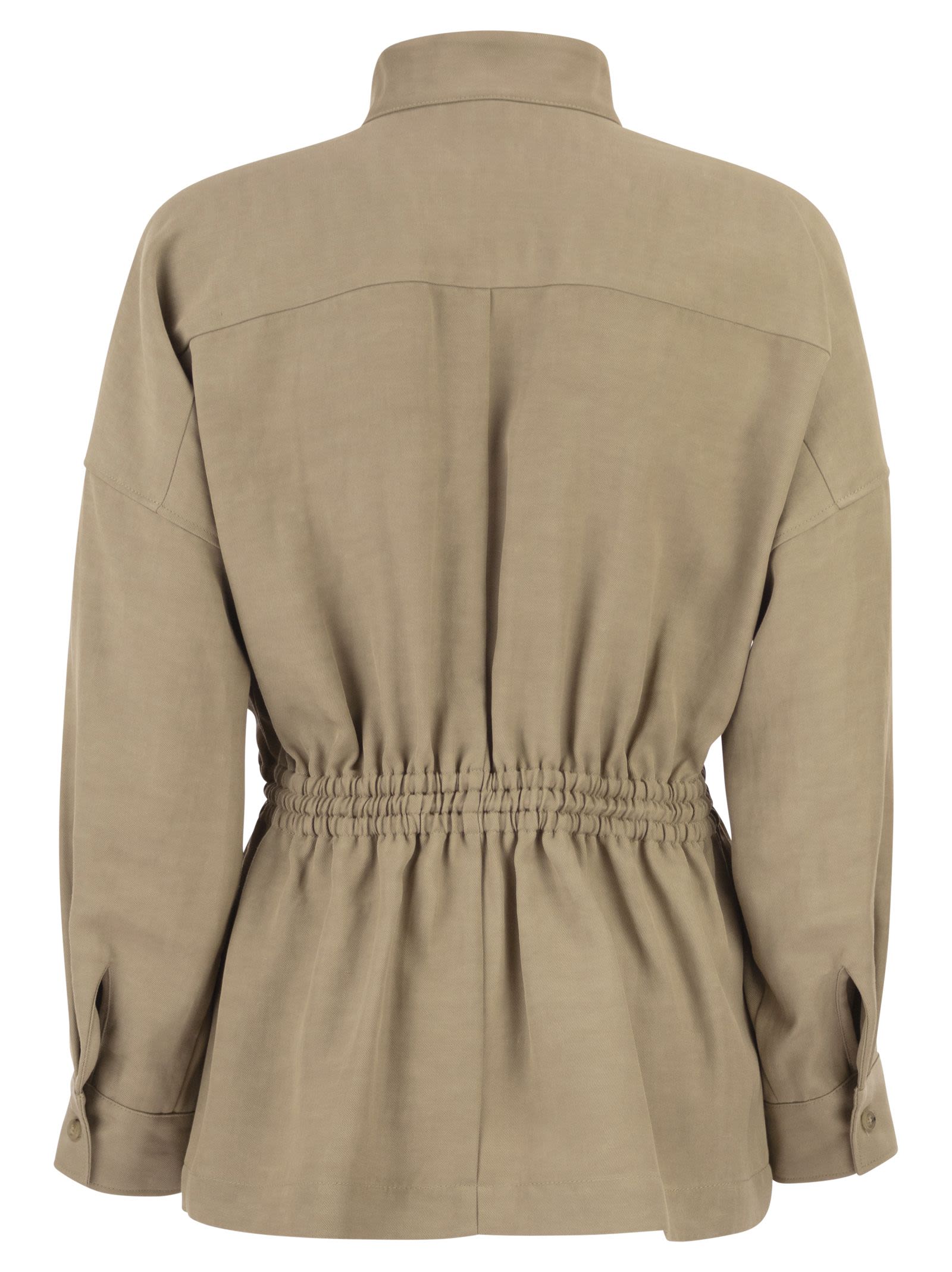 Fay Women Overshirt In Viscose And Washed Linen FAY