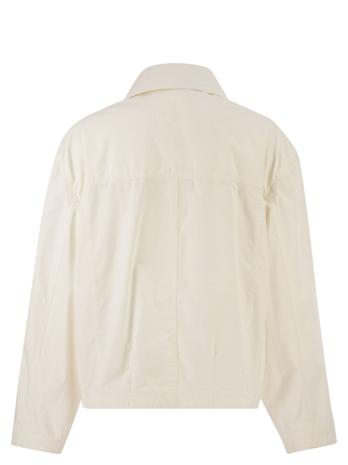 Fay Women Cropped Technical Cotton Jacket With Signature Hook Fastening FAY