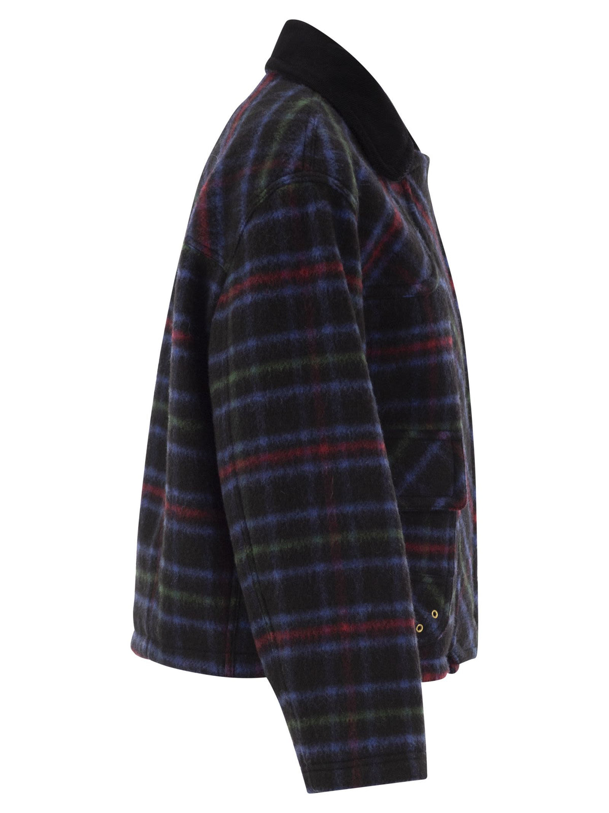 Fay Women Checked Wool-Blend Jacket With Hook Fastenings FAY