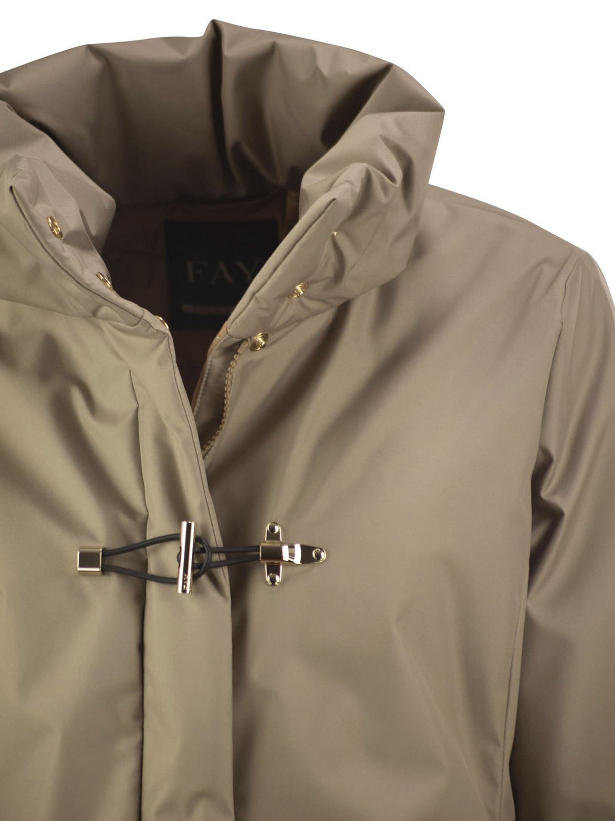 Fay Women Padded Jacket With High Collar And Fay Hook Fastening FAY
