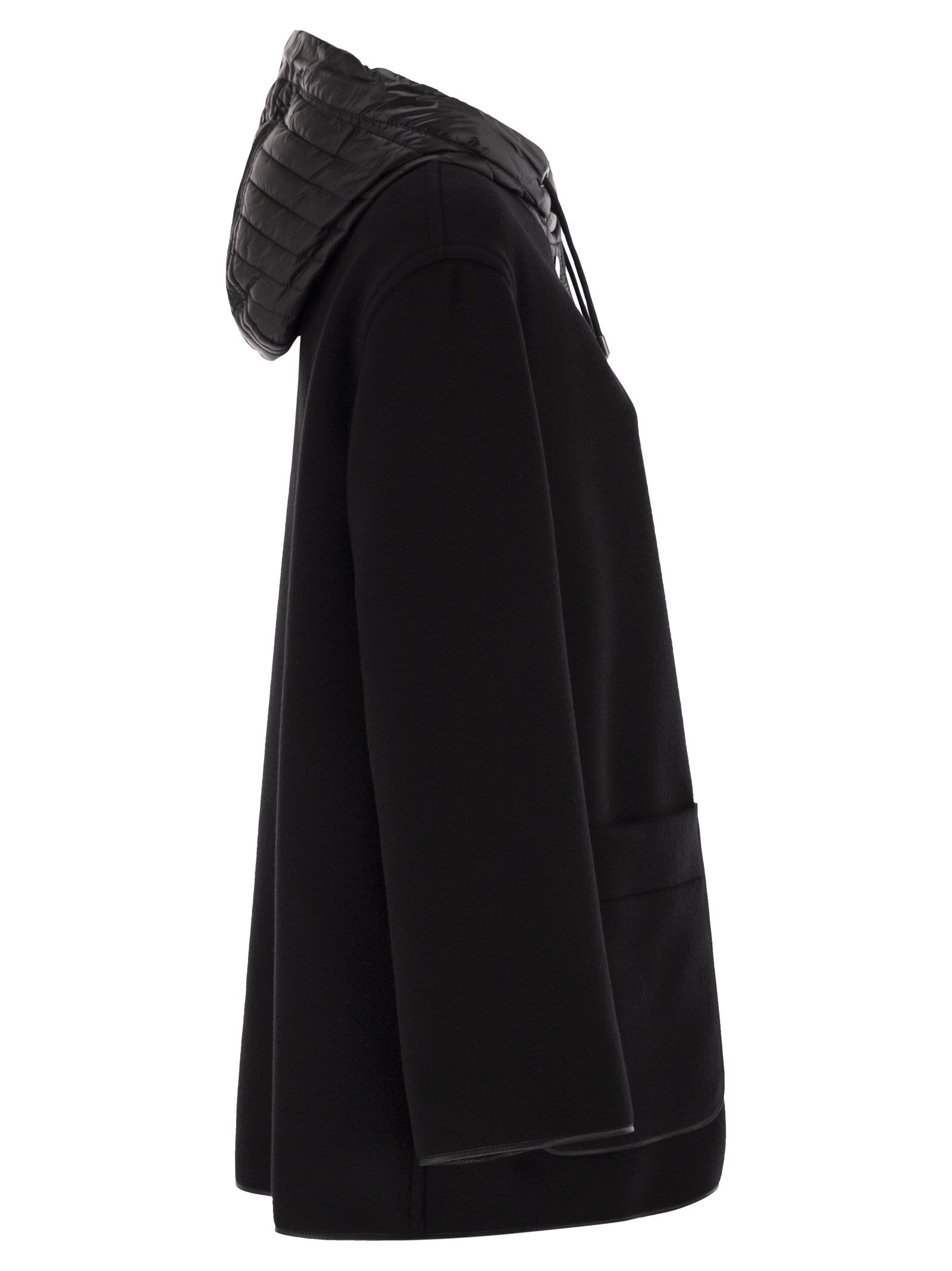 Fay Women Two-Material Wool And Cashmere Caban Coat FAY
