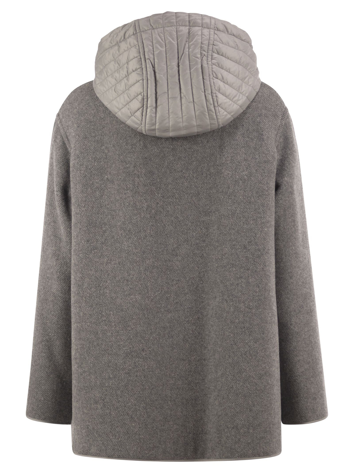 Fay Women Wool-Blend Coat With Padded Hood FAY