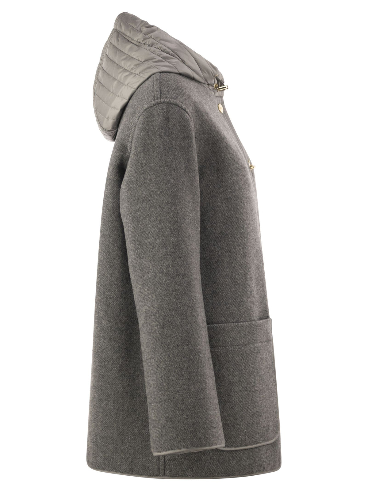 Fay Women Wool-Blend Coat With Padded Hood FAY