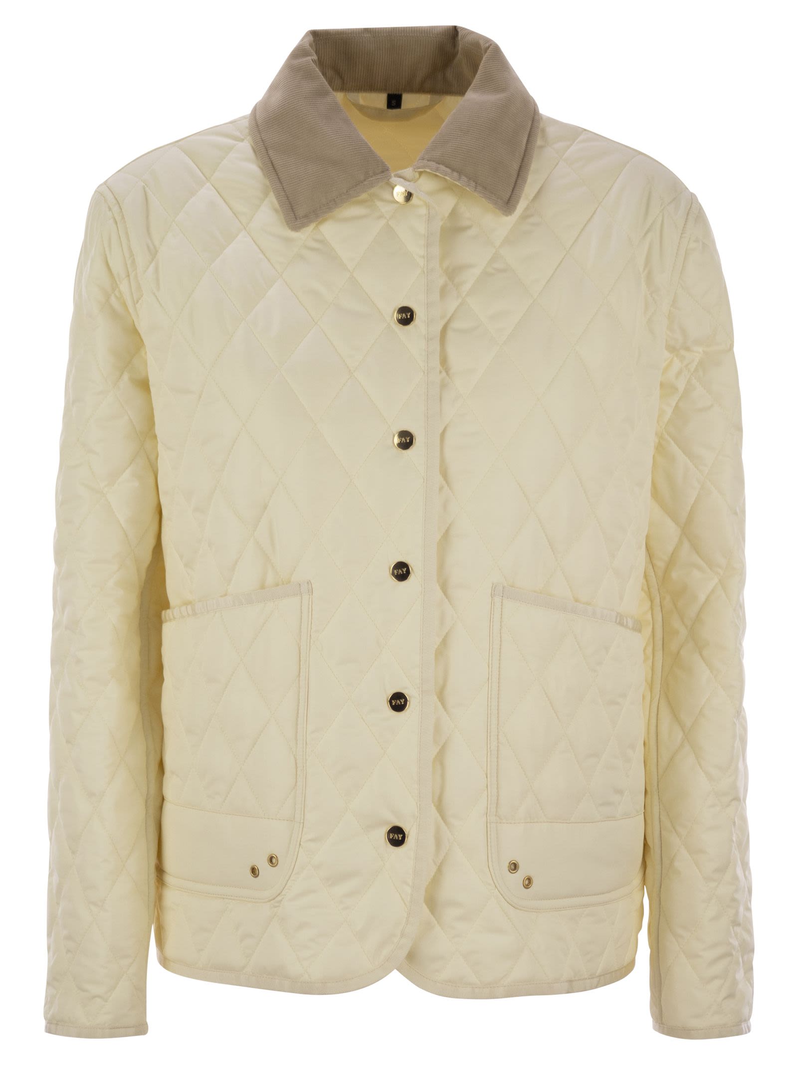 Fay Women Diamond Quilted Nylon Shirt Jacket FAY