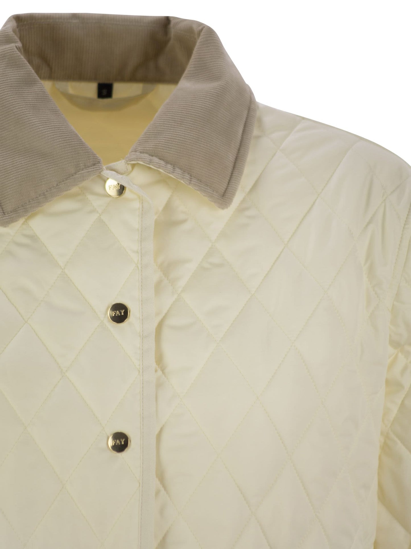 Fay Women Diamond Quilted Nylon Shirt Jacket FAY