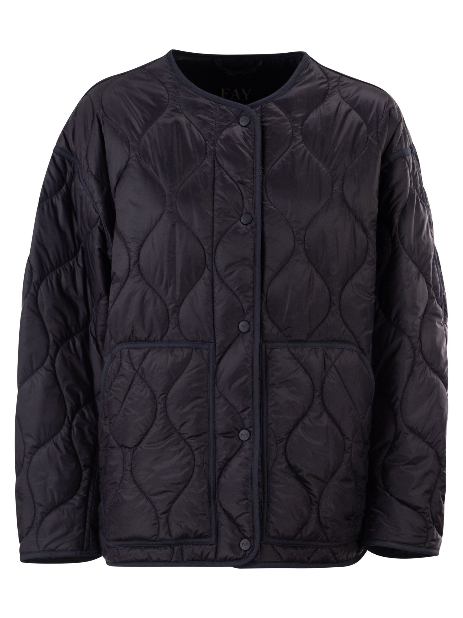 Fay Women Technical Fabric Jacket With Onion Quilting FAY