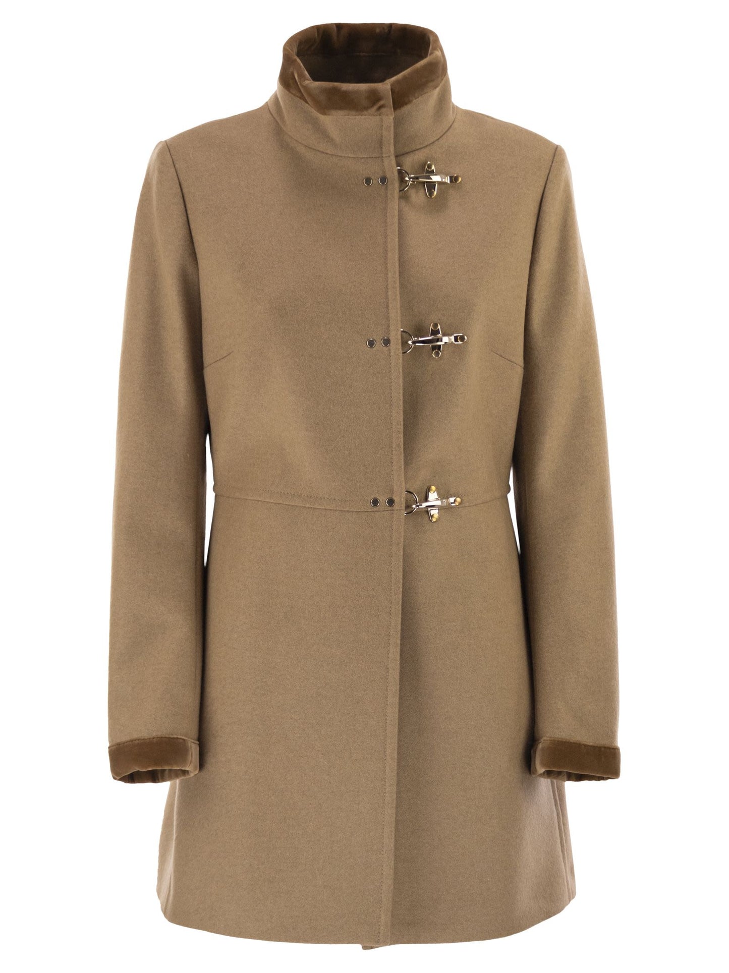 Fay Women Virginia Coat In Mélange Wool Cloth FAY