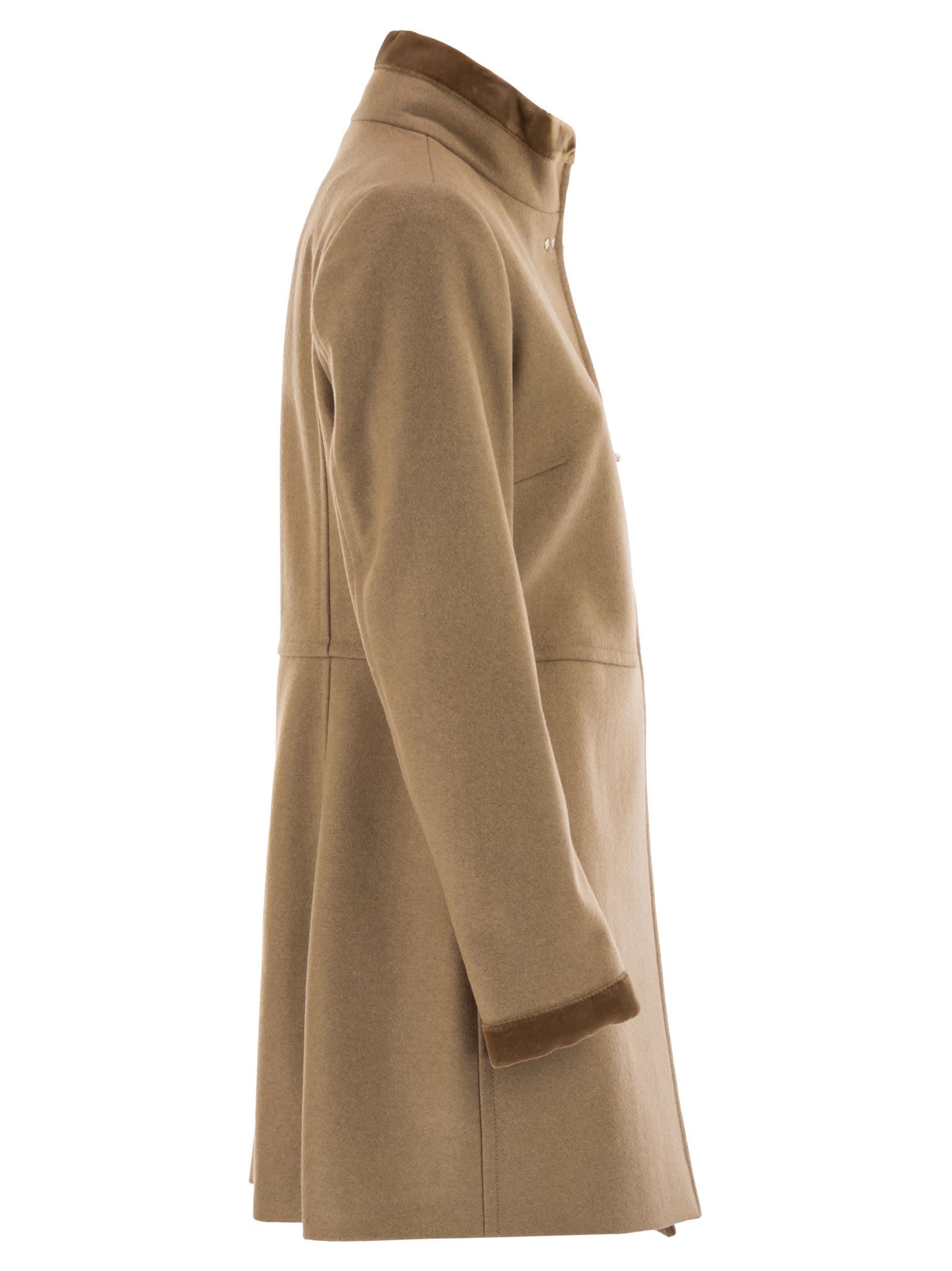 Fay Women Virginia Coat In Mélange Wool Cloth FAY