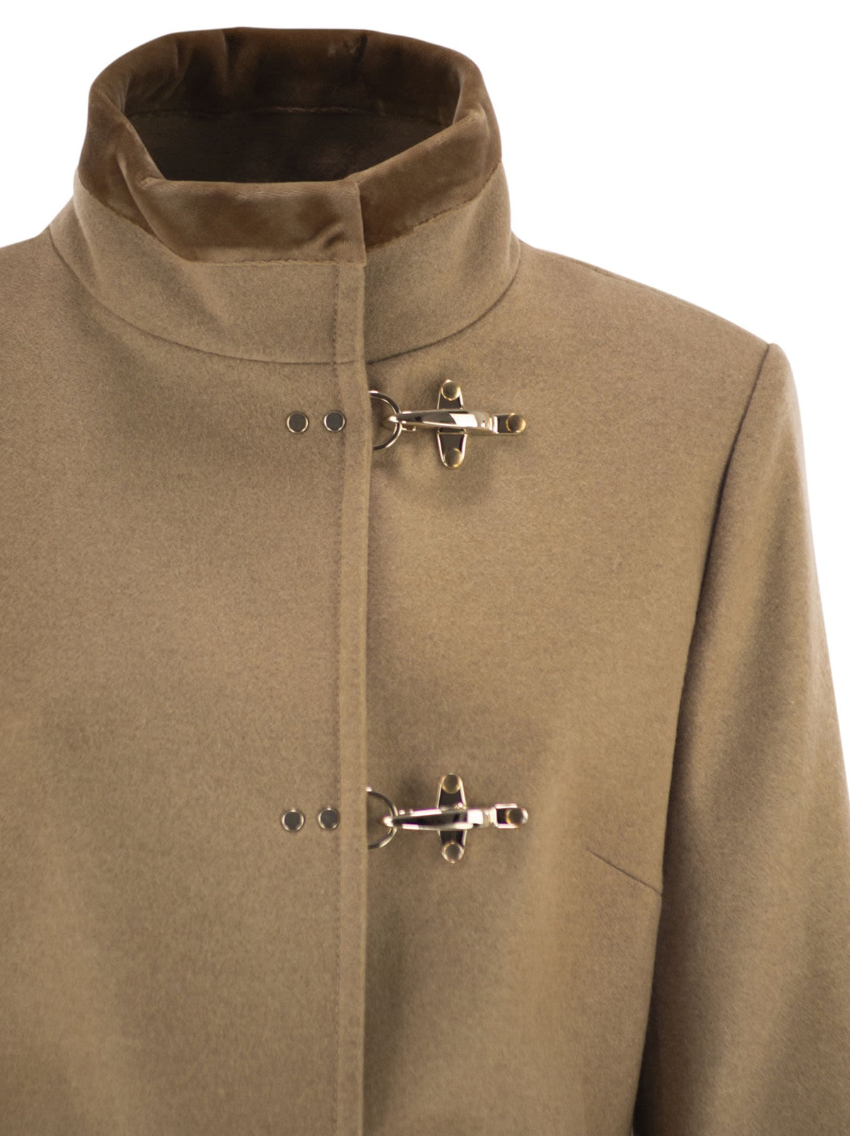 Fay Women Virginia Coat In Mélange Wool Cloth FAY