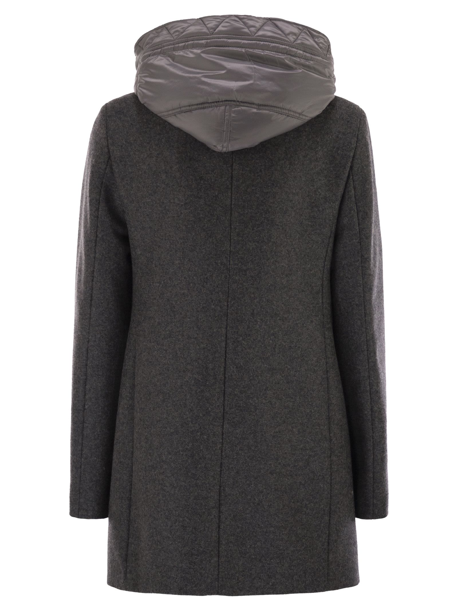 Fay Women Toggle Coat In Mélange Wool Cloth FAY