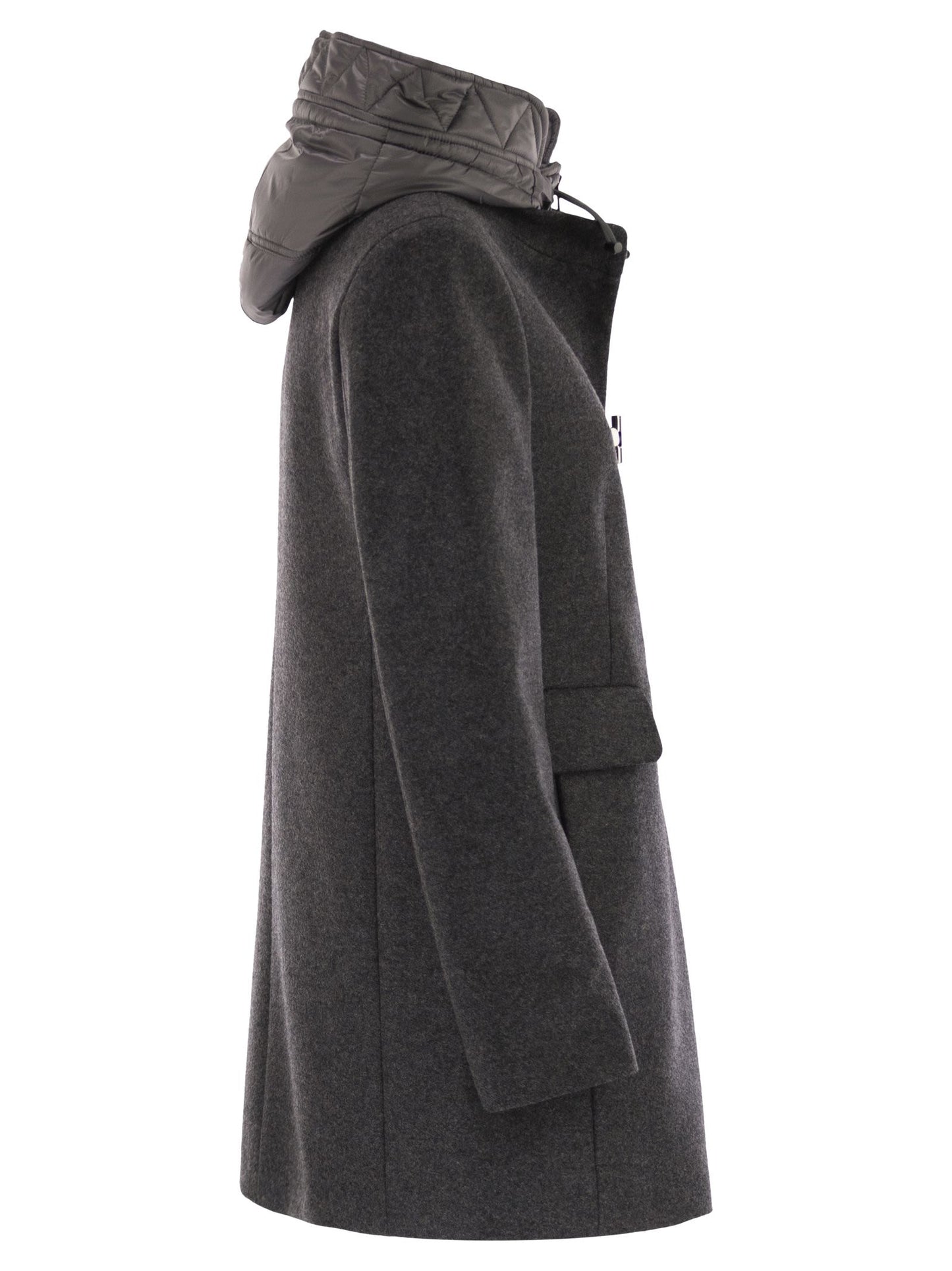Fay Women Toggle Coat In Mélange Wool Cloth FAY