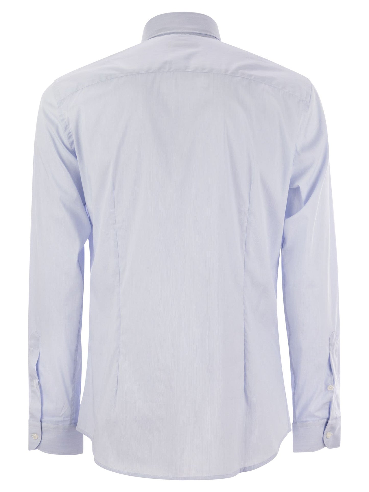 Fay Men Stretch Poplin Shirt With French Collar FAY