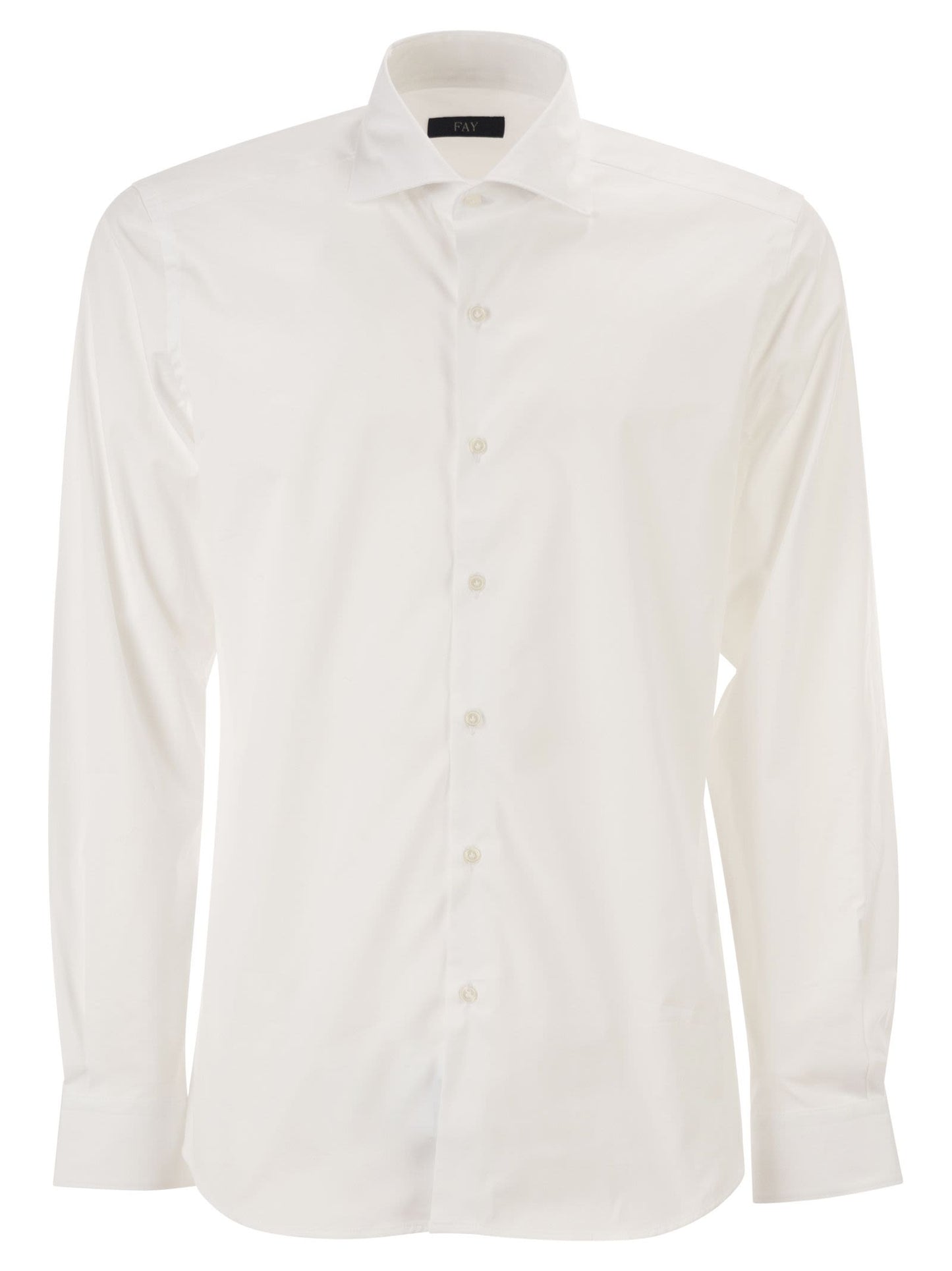 Fay Men Regular Fit Shirt In Stretch Poplin
