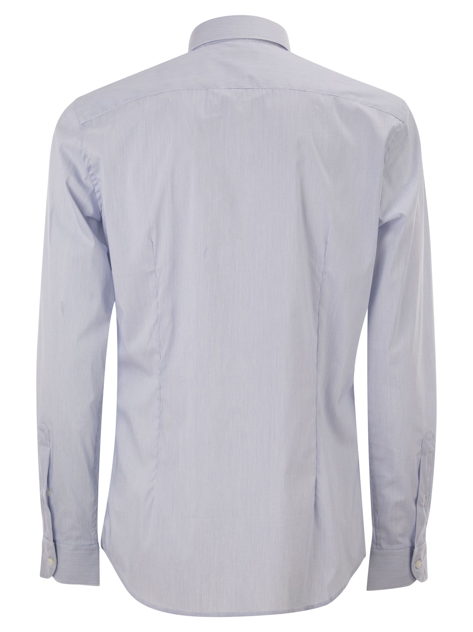 Fay Men Regular Fit Shirt In Striped Stretch Jersey FAY