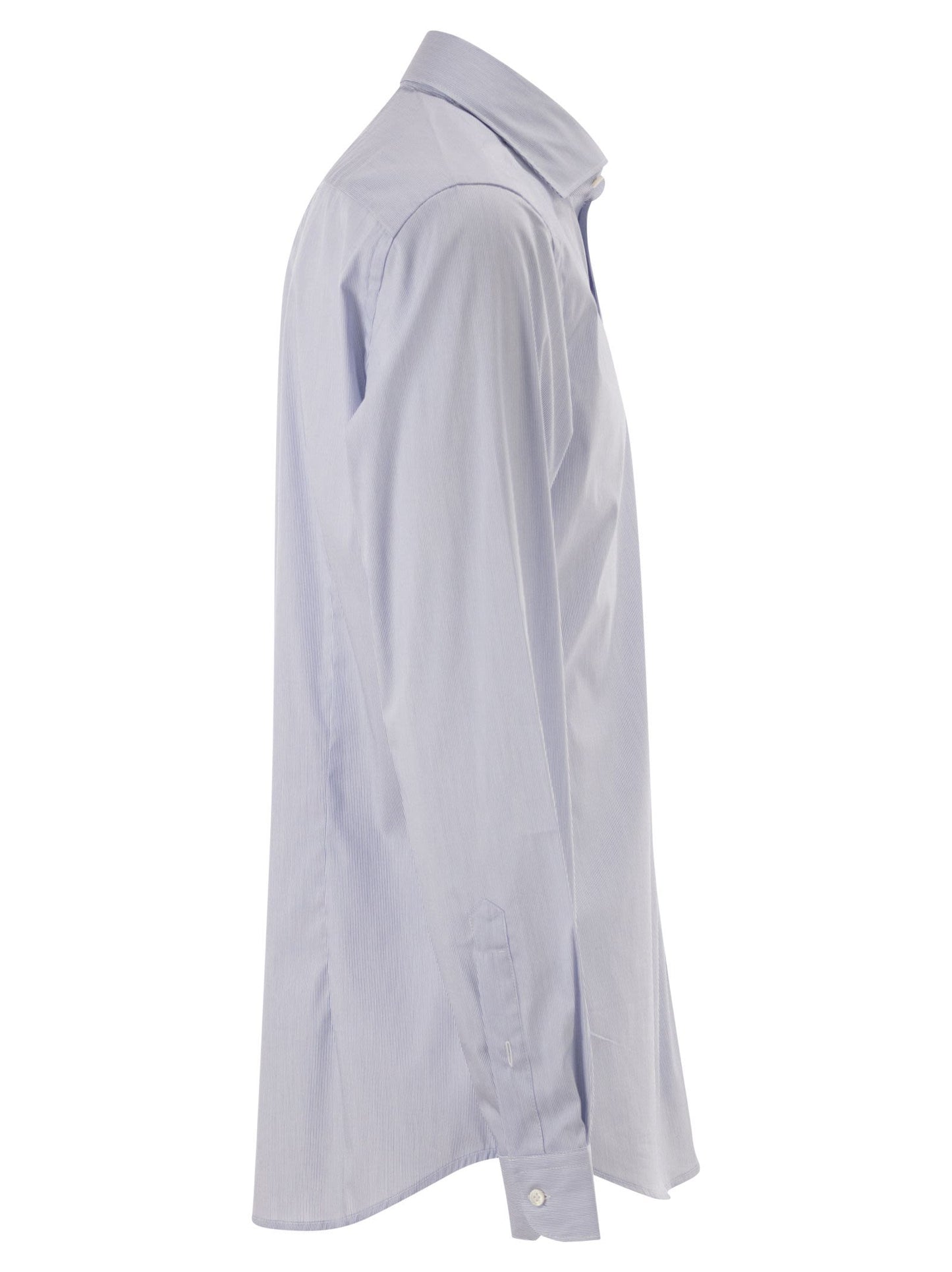 Fay Men Regular Fit Shirt In Striped Stretch Jersey FAY