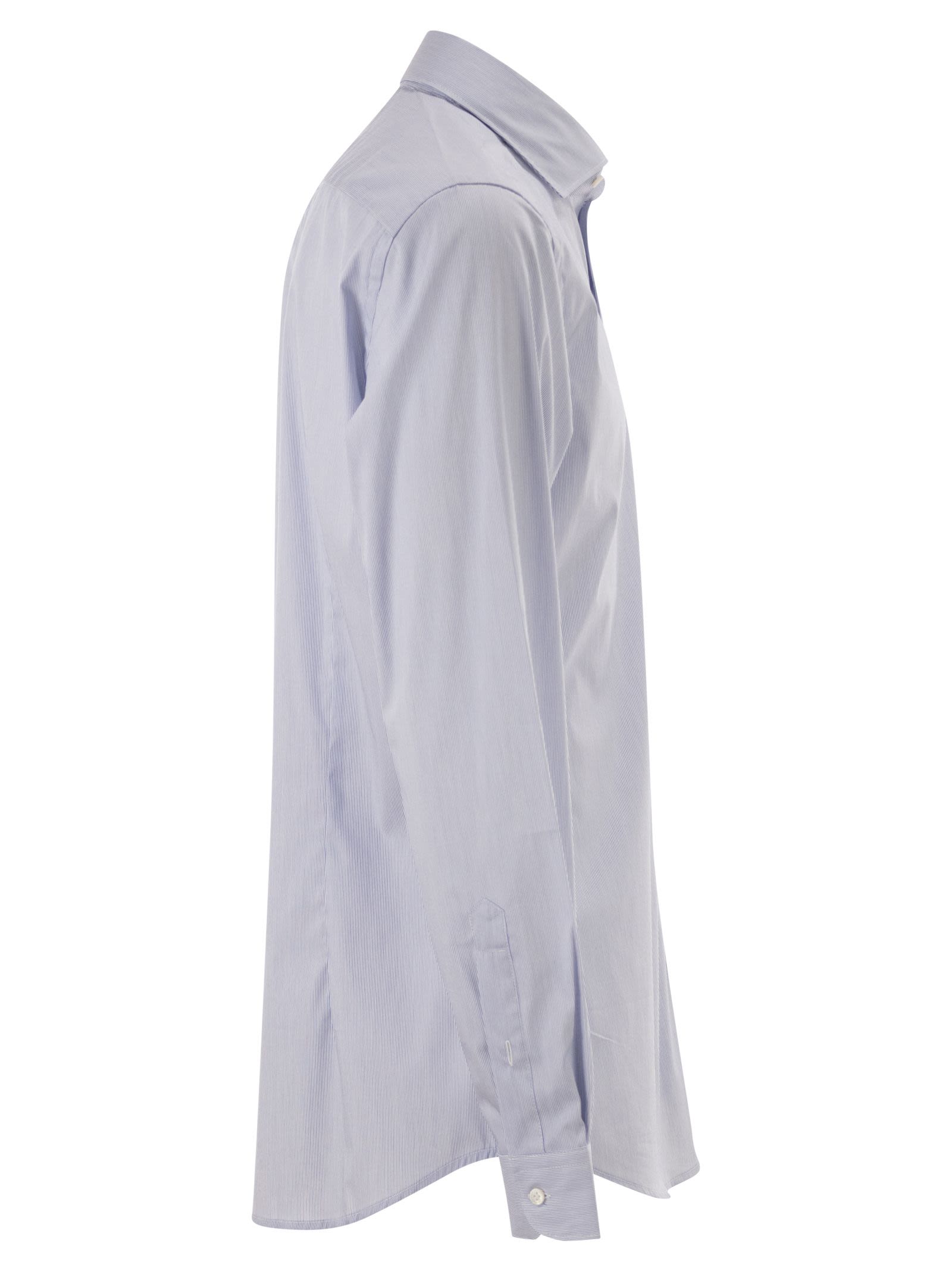 Fay Men Regular Fit Shirt In Striped Stretch Jersey FAY