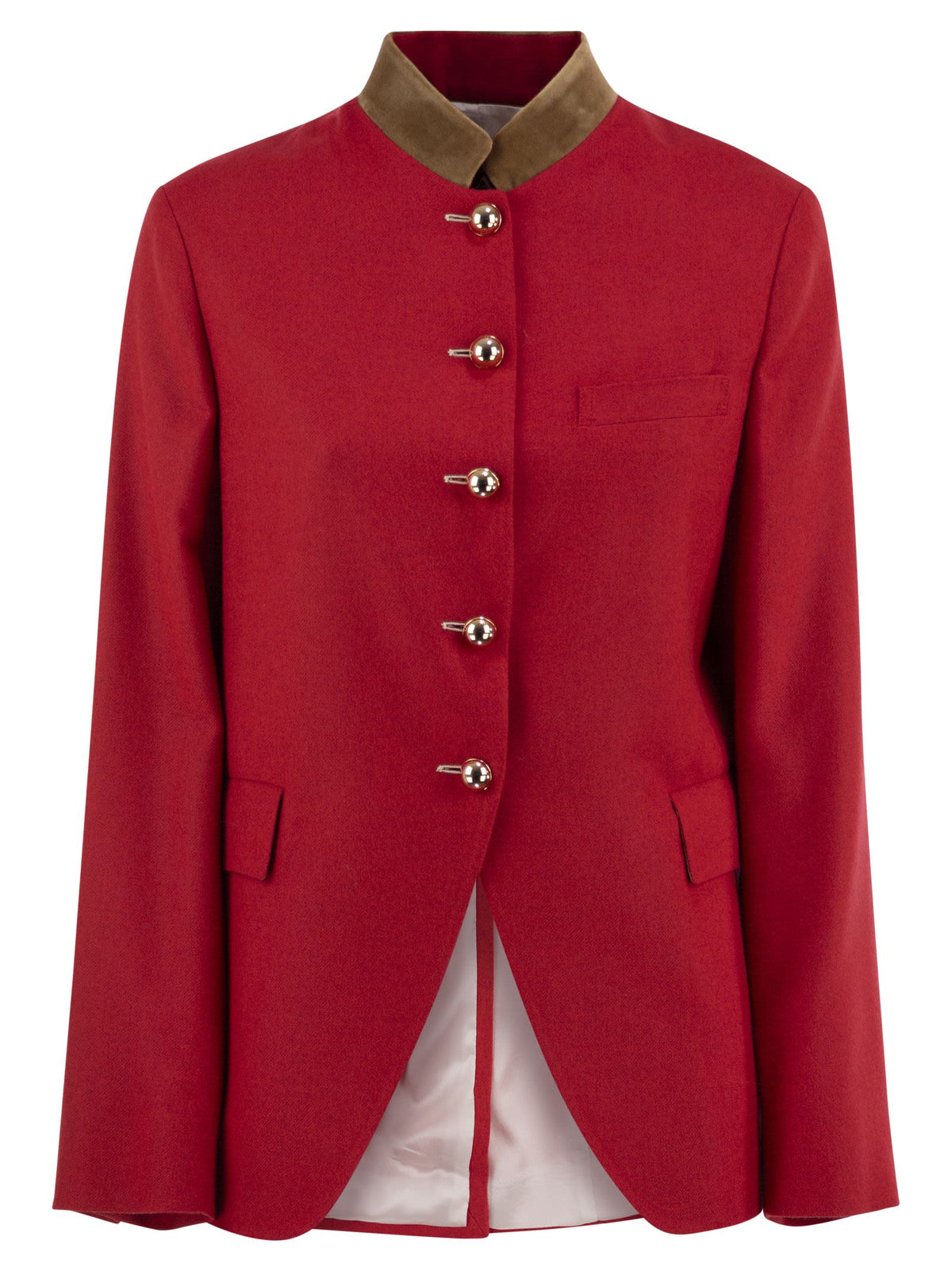 Fay Women Viscose And Wool Blend Jacket With Contrasting Collar FAY