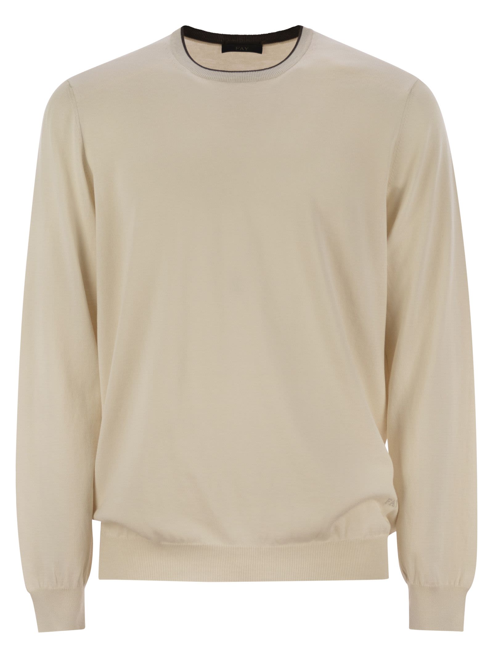 Fay Men Cotton Crew-Neck Jumper FAY