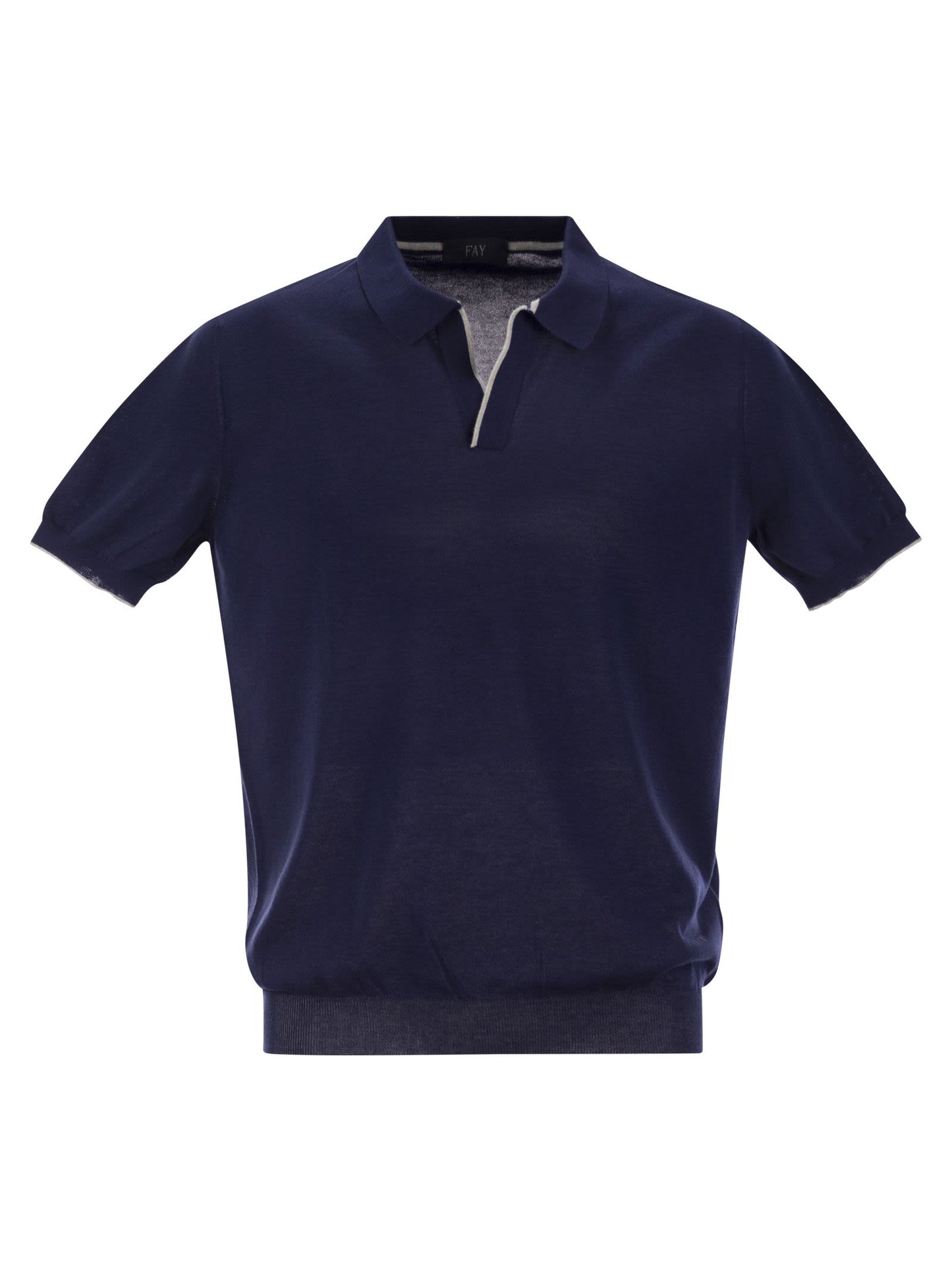 Fay Men Cotton Buttonless Polo Shirt FAY