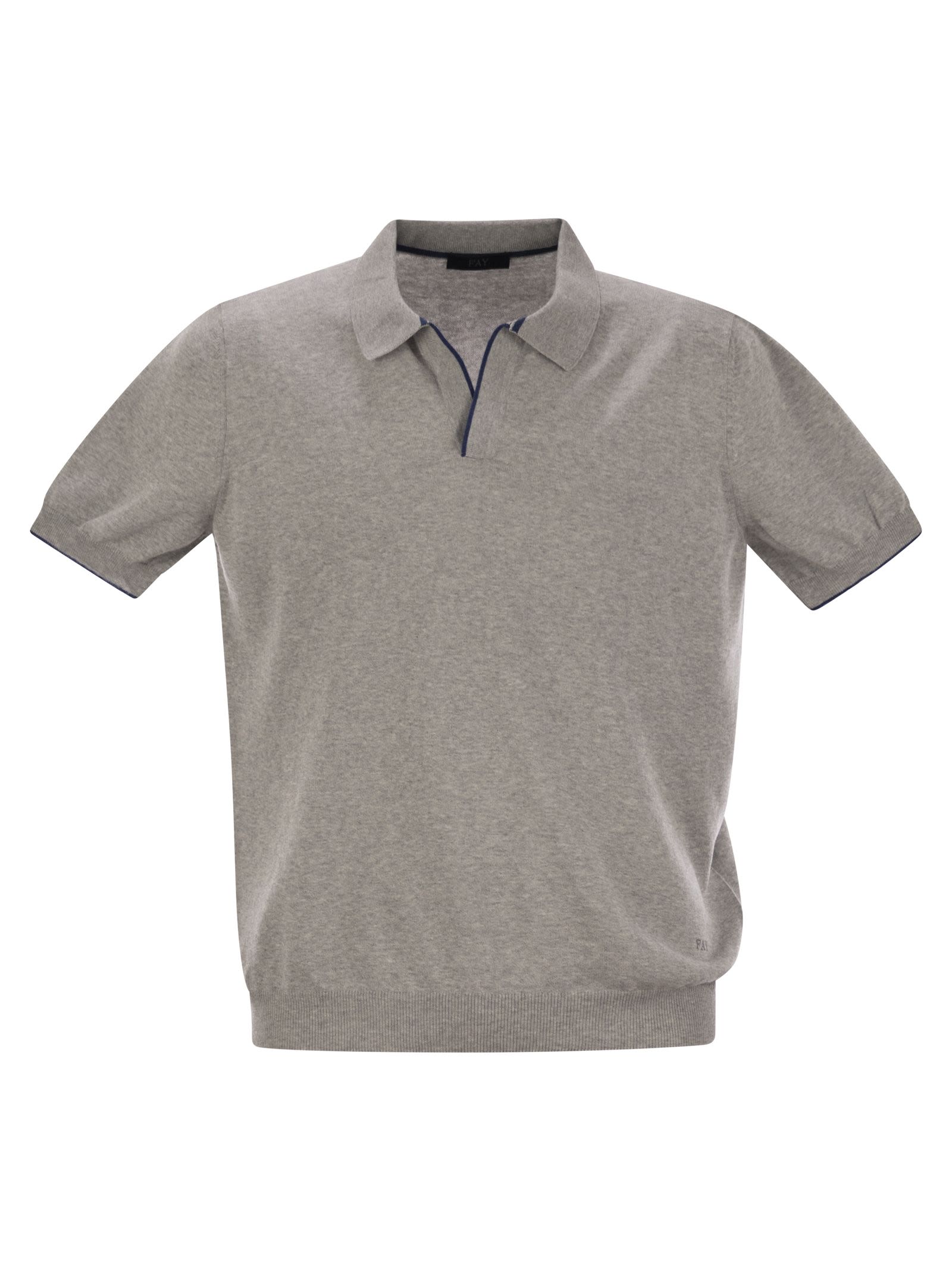 Fay Men Cotton Buttonless Polo Shirt FAY