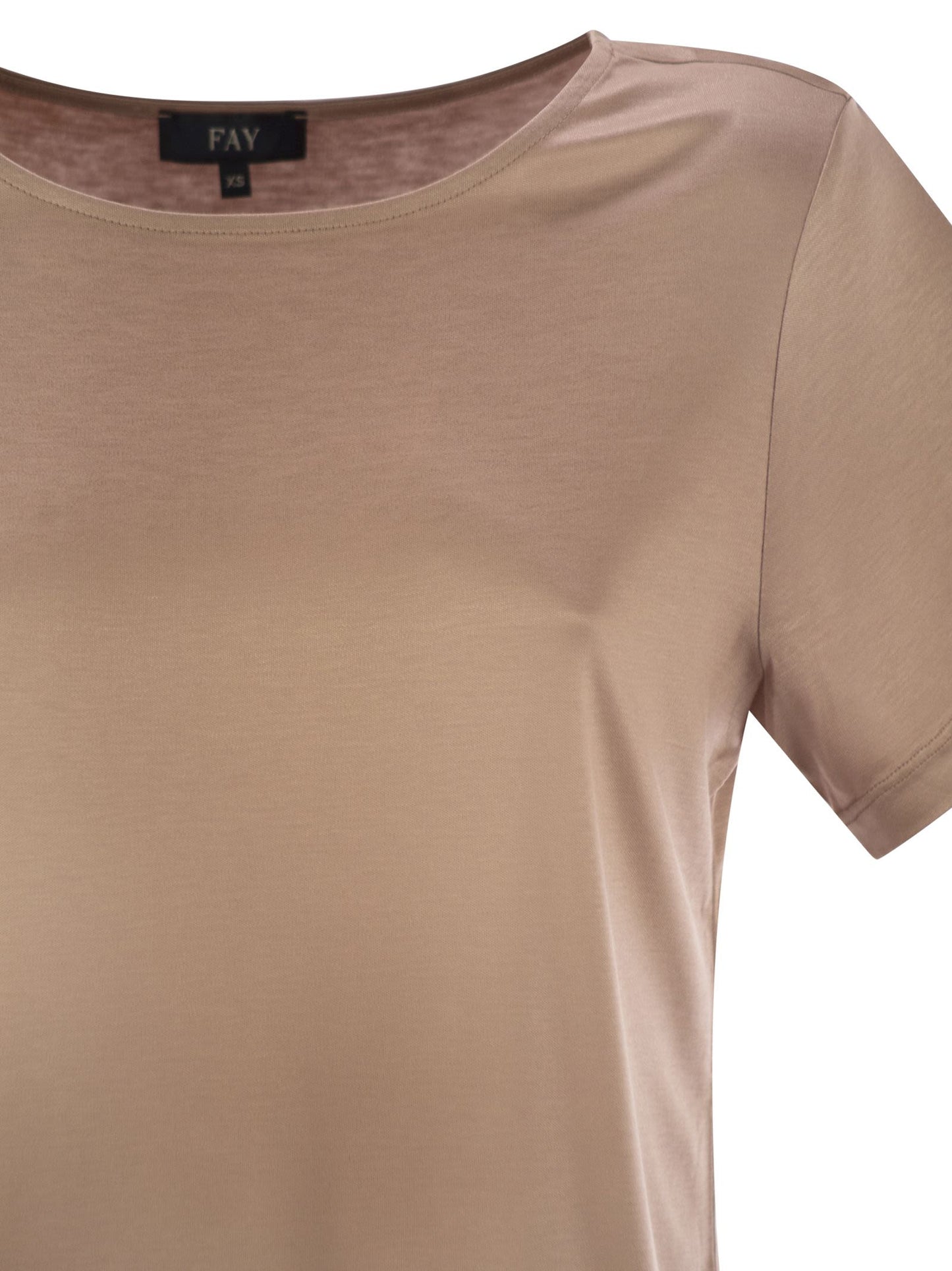 Fay Women Jersey T-Shirt With Boat Neckline FAY