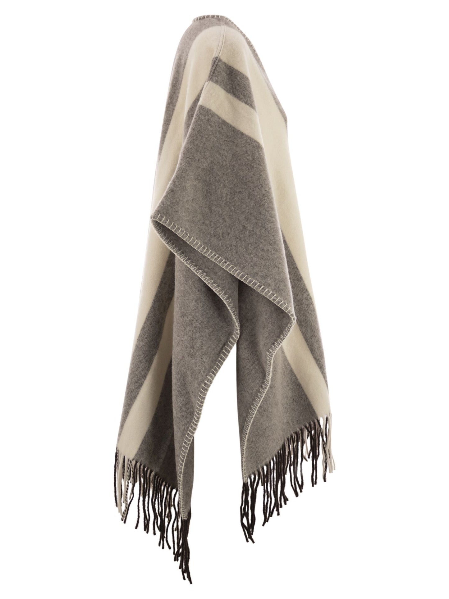Fay Women Wool Poncho With Hook FAY