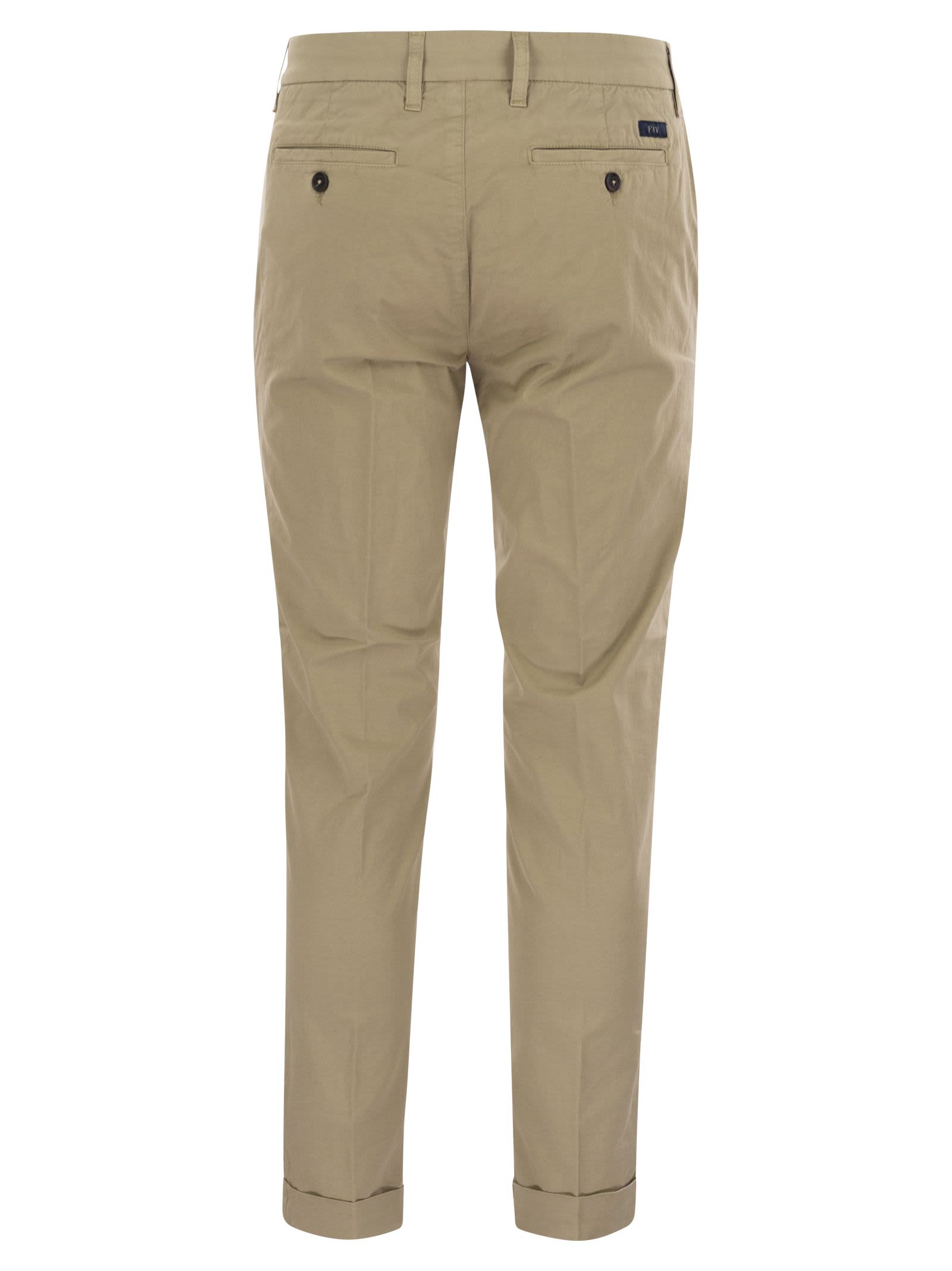 Fay Men Stretch Gabardine Slim Trousers FAY