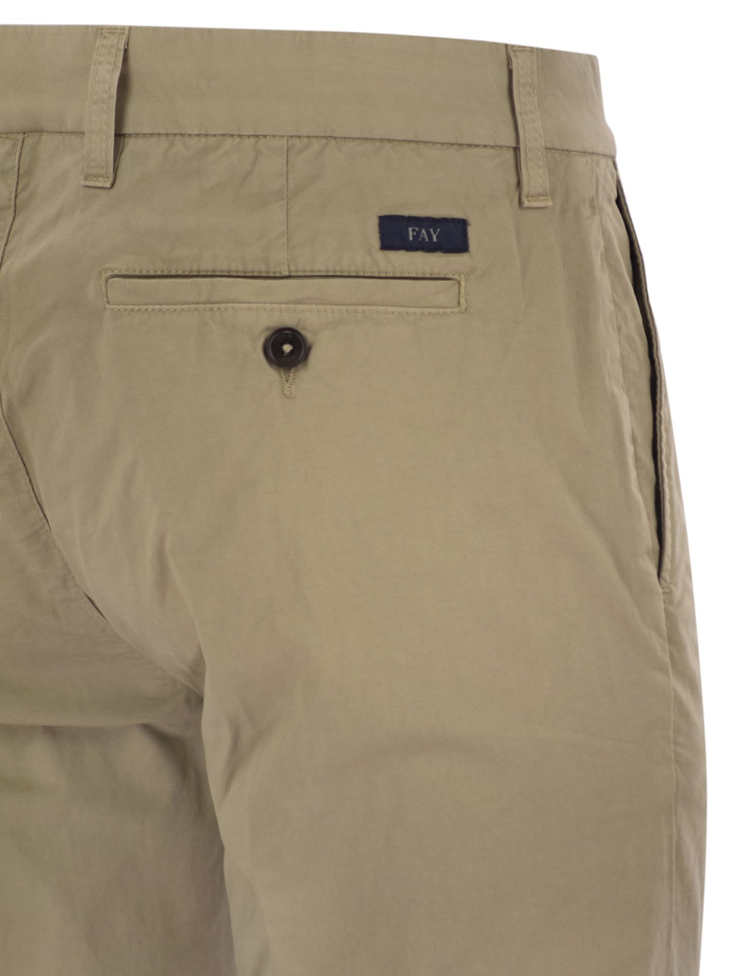Fay Men Stretch Gabardine Slim Trousers FAY