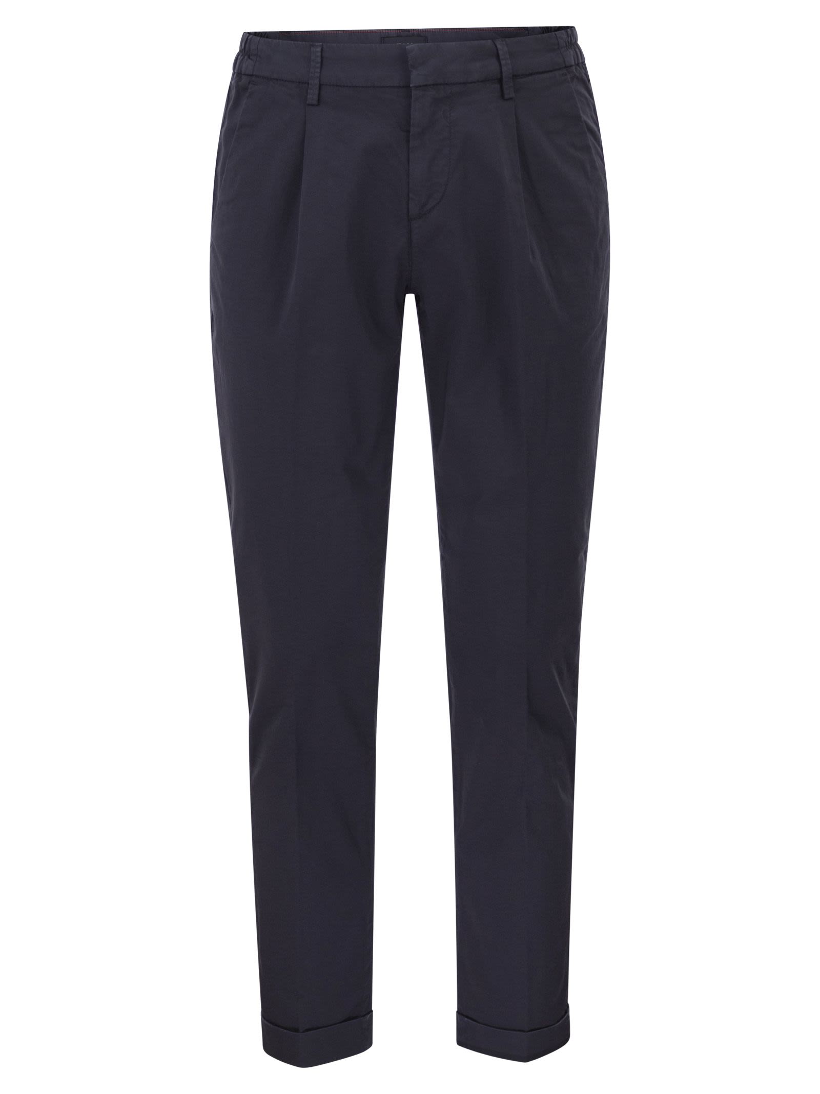 Fay Men Slim Fit Trousers In Stretch Gabardine FAY