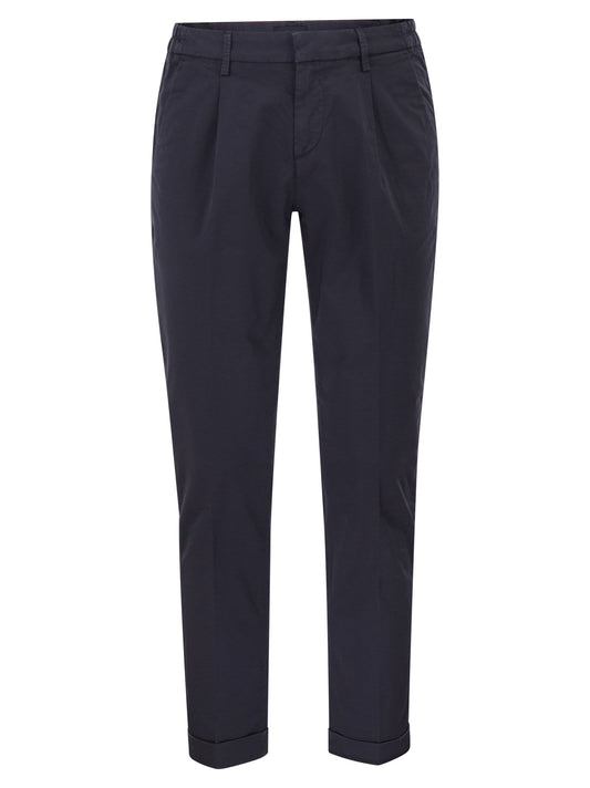 Fay Men Slim Fit Trousers In Stretch Gabardine FAY
