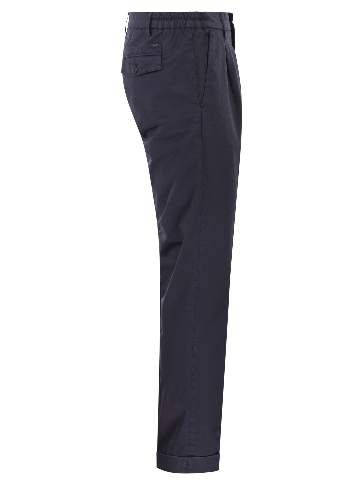 Fay Men Slim Fit Trousers In Stretch Gabardine FAY
