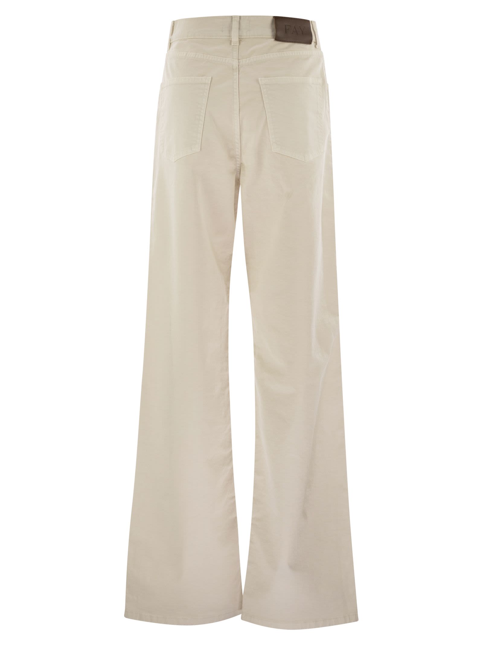 Fay Women 5-Pocket Trousers In Stretch Cotton Drill FAY