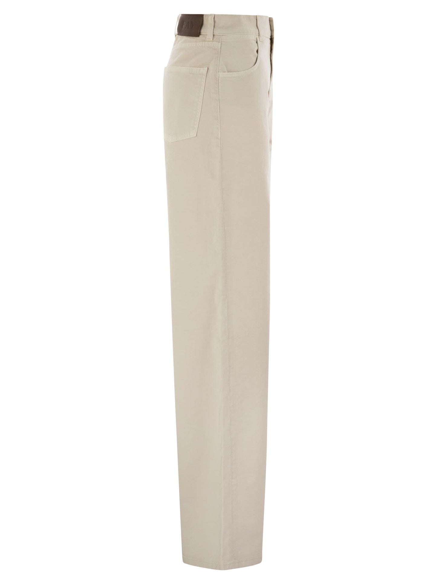 Fay Women 5-Pocket Trousers In Stretch Cotton Drill FAY