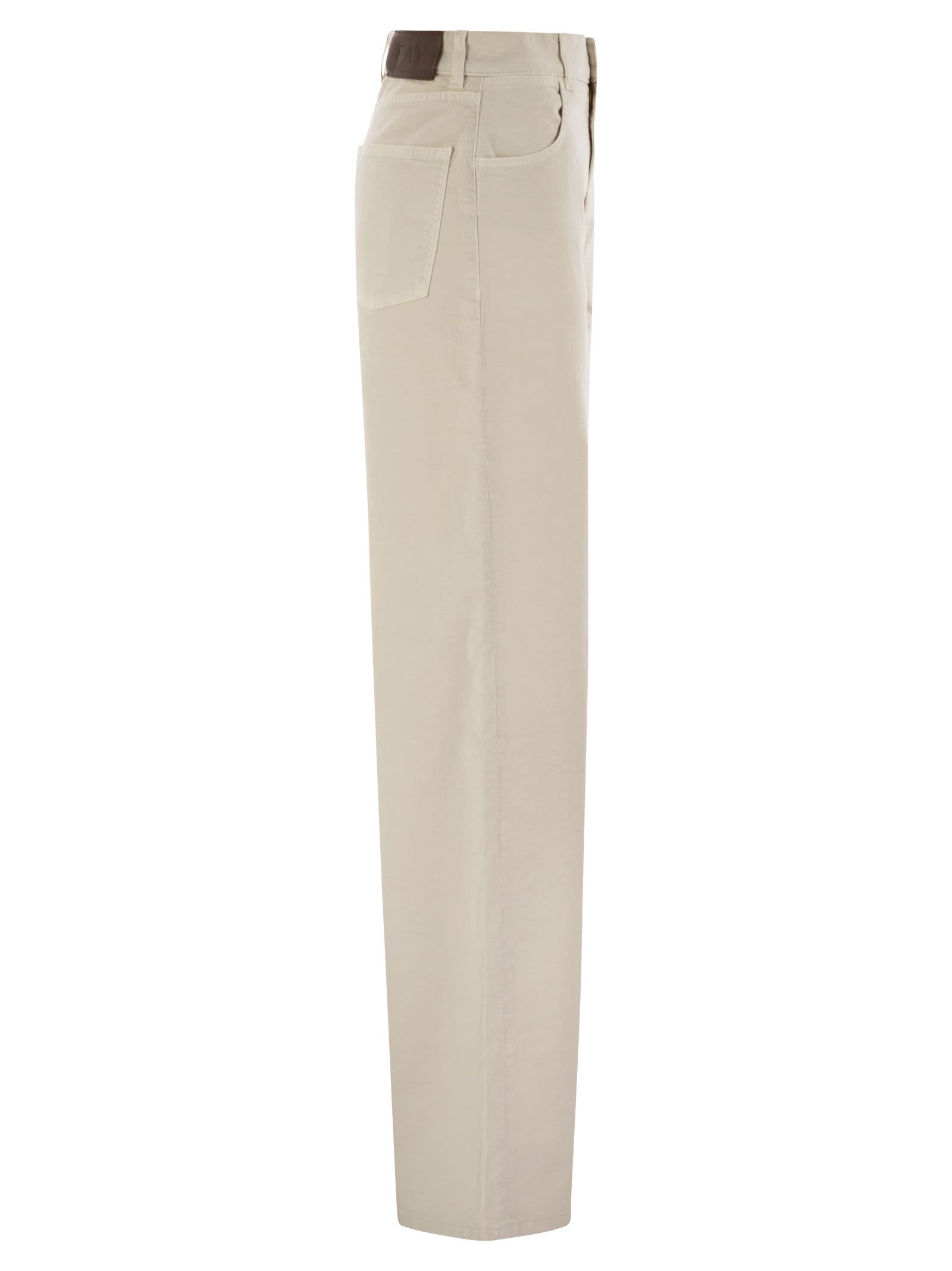 Fay Women 5-Pocket Trousers In Stretch Cotton Drill FAY
